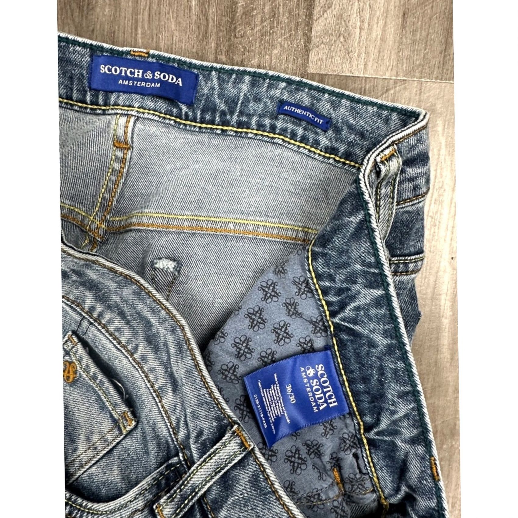 Scotch & Soda Scotch & Soda Authentic Fit Straight Leg Jeans Men 36 Regular Blue XS? No, 36x30 Size US 36 / EU 52 - 7 Thumbnail