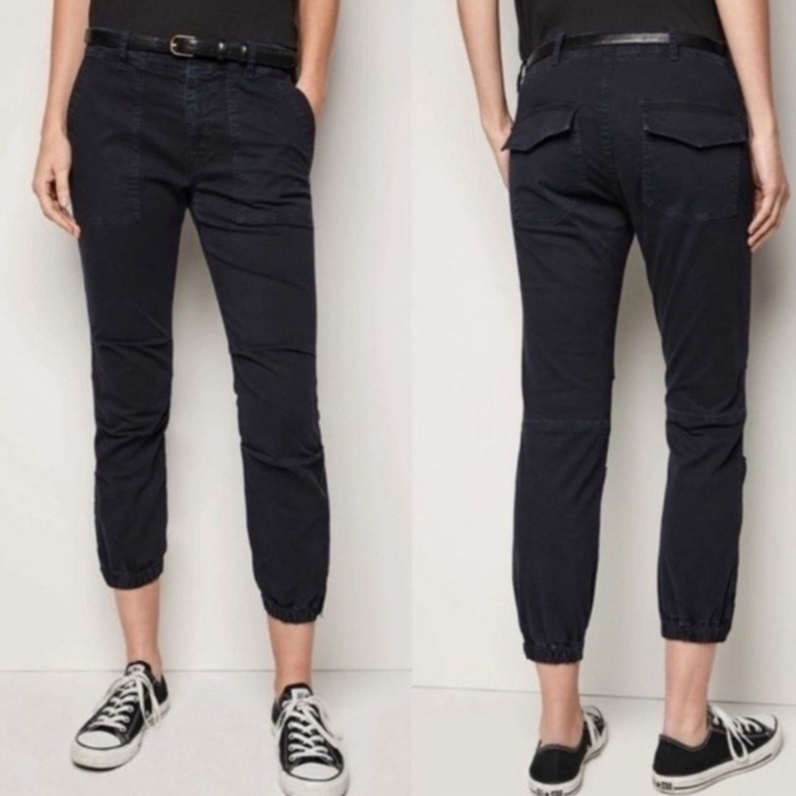Nili Lotan Nili Lotan Cropped Military Pant Carbon Gray 00 EUC Size 24" / US 00 / IT 34 - 6 Thumbnail