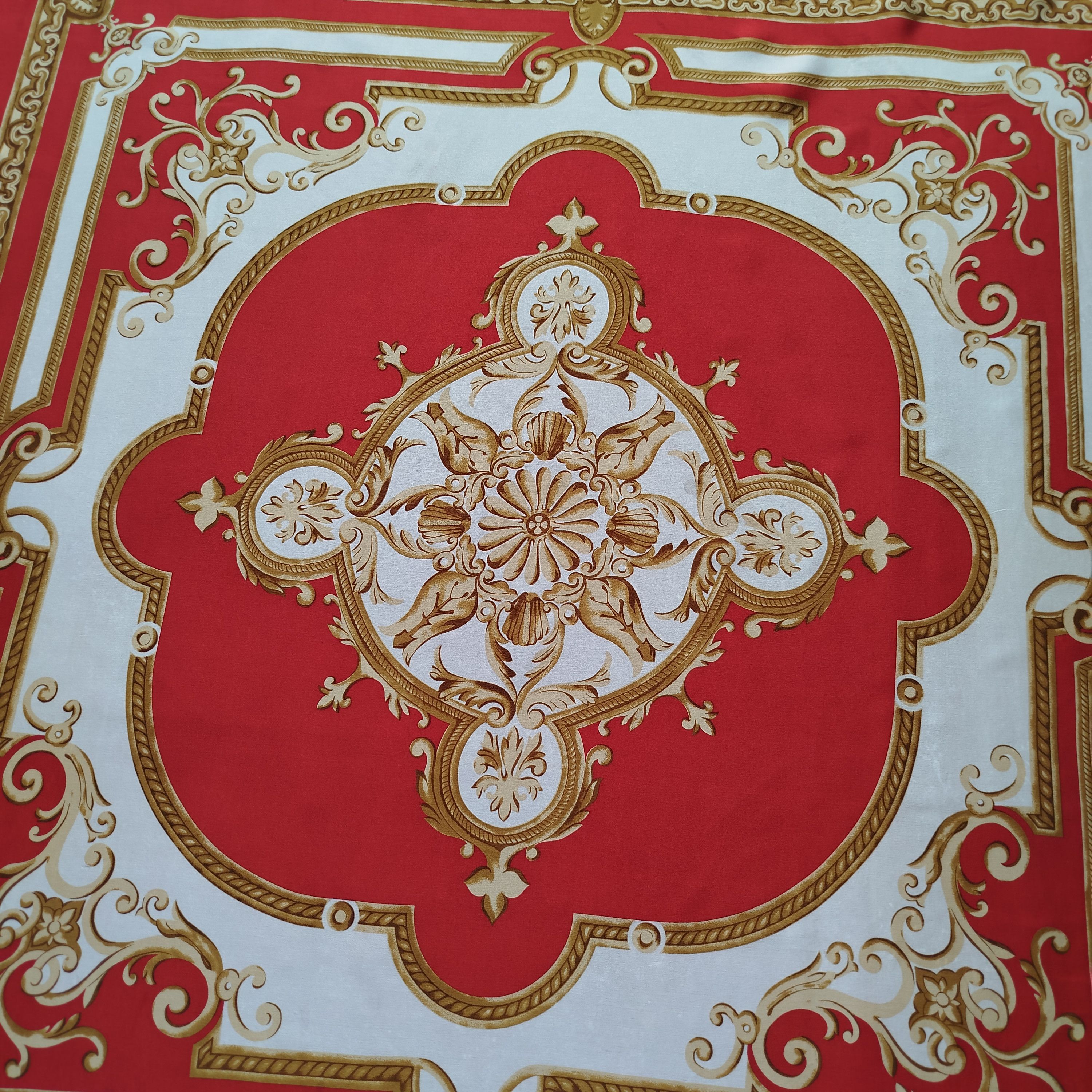 Vintage ECHO Square Scarf Baroque Scroll Japan 100% Silk Vintgae Size ONE SIZE - 4 Thumbnail