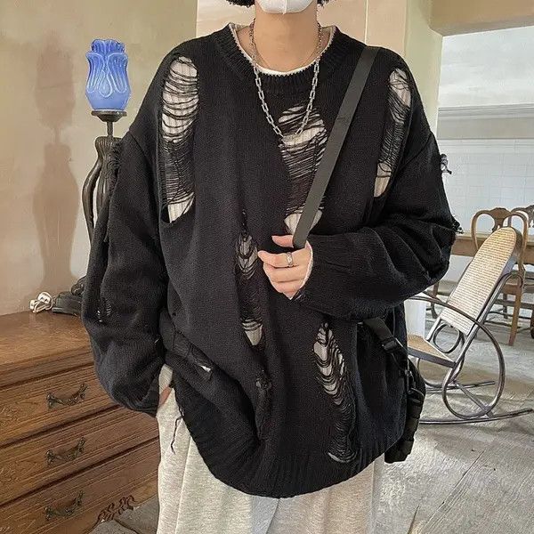VIBE Distressed Knitwear Size US M / EU 48-50 / 2 - 8 Thumbnail