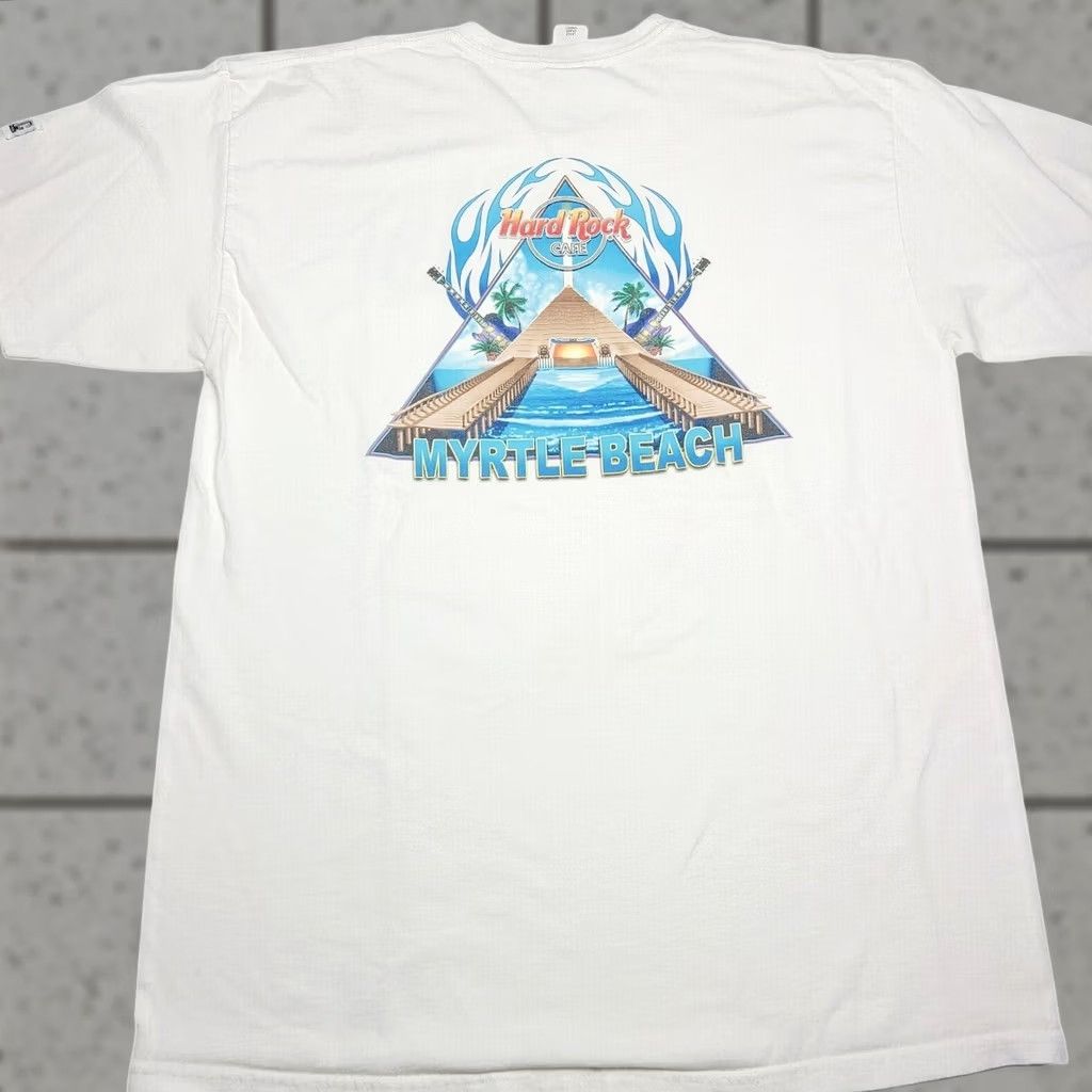 Hard Rock Cafe VINTAGE Hard Rock Cafe Myrtle Beach T-Shirt Large Mens Crew Neck Short Sleeve White USA Music Rock And Roll L Size US L / EU 52-54 / 3 - 1 Thumbnail