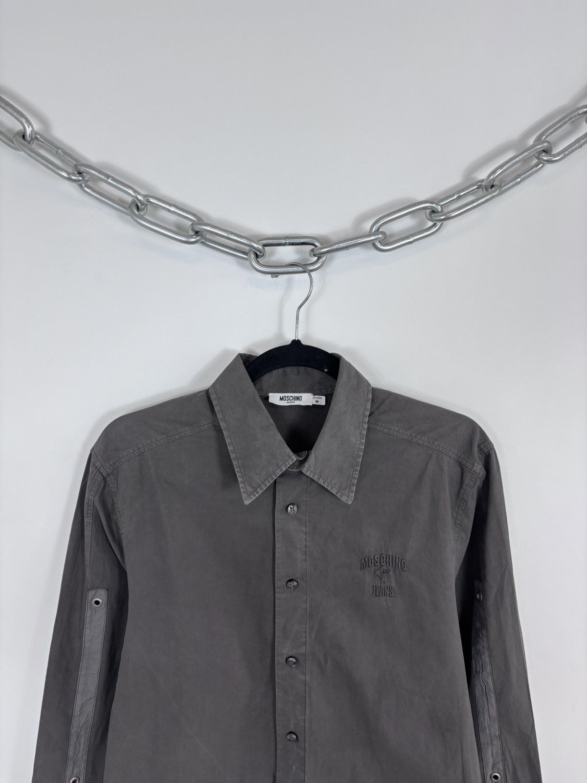 Moschino Vintage Moschino Jeans Men’s Khaki Brown Long Sleeve Shirt Size US M / EU 48-50 / 2 - 2 Thumbnail