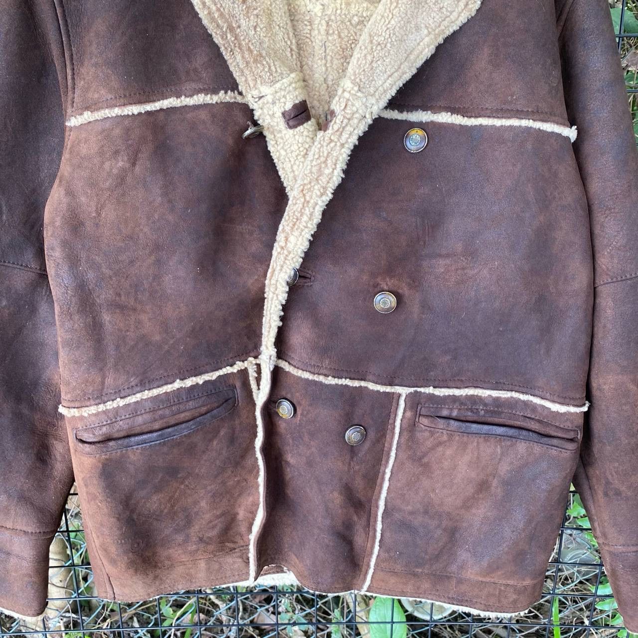 Vintage Vtg Wind Amor Sheepskin Leather Jacket Size US L / EU 52-54 / 3 - 3 Thumbnail