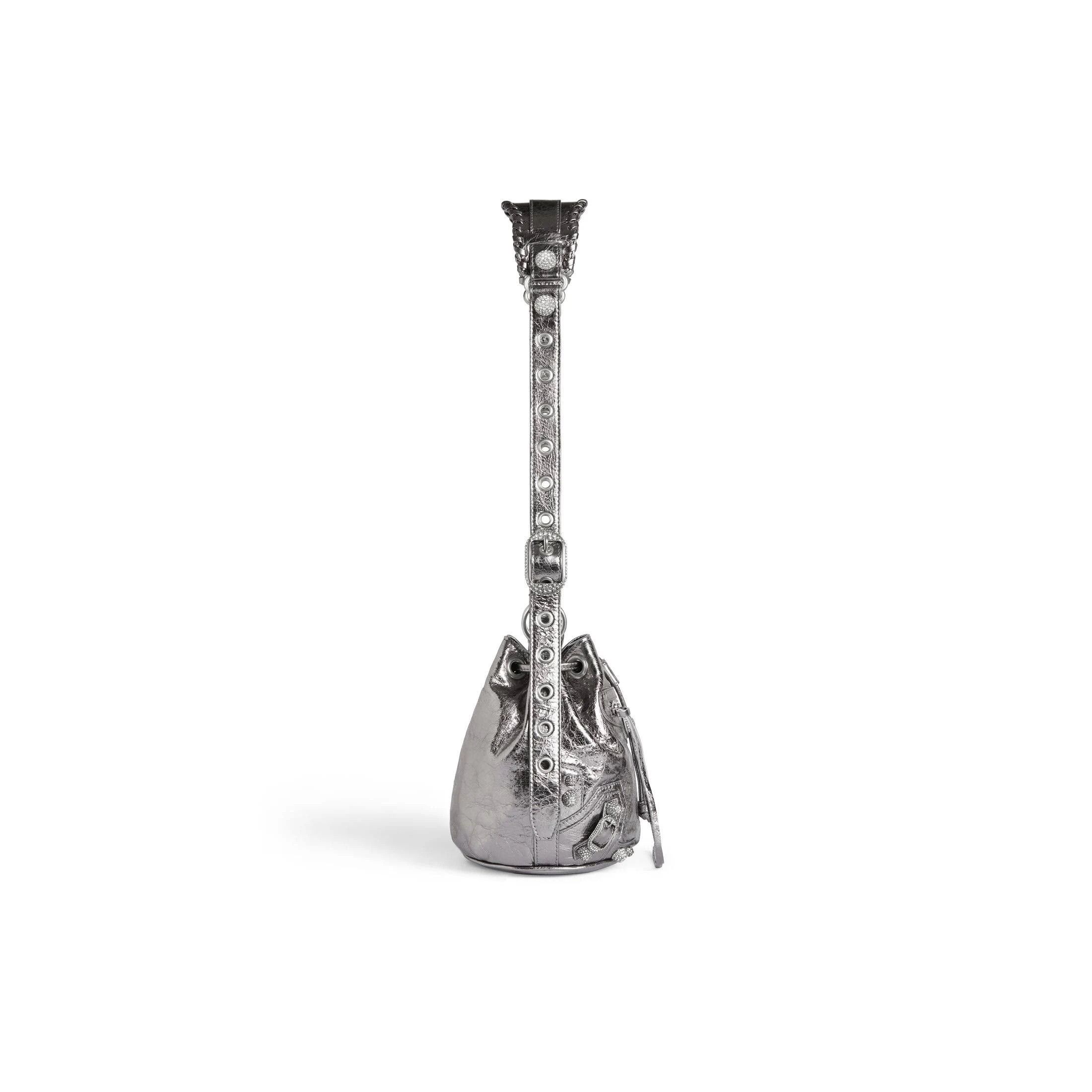 Balenciaga o1srvl11e1124 Size: OS / Le Cagole XS Bucket Bag Metallized Size ONE SIZE - 4 Thumbnail