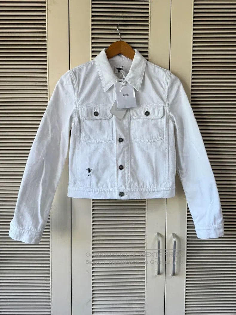 Dior Dior White denim jacket Size XS / US 0-2 / IT 36-38 - 2 Thumbnail