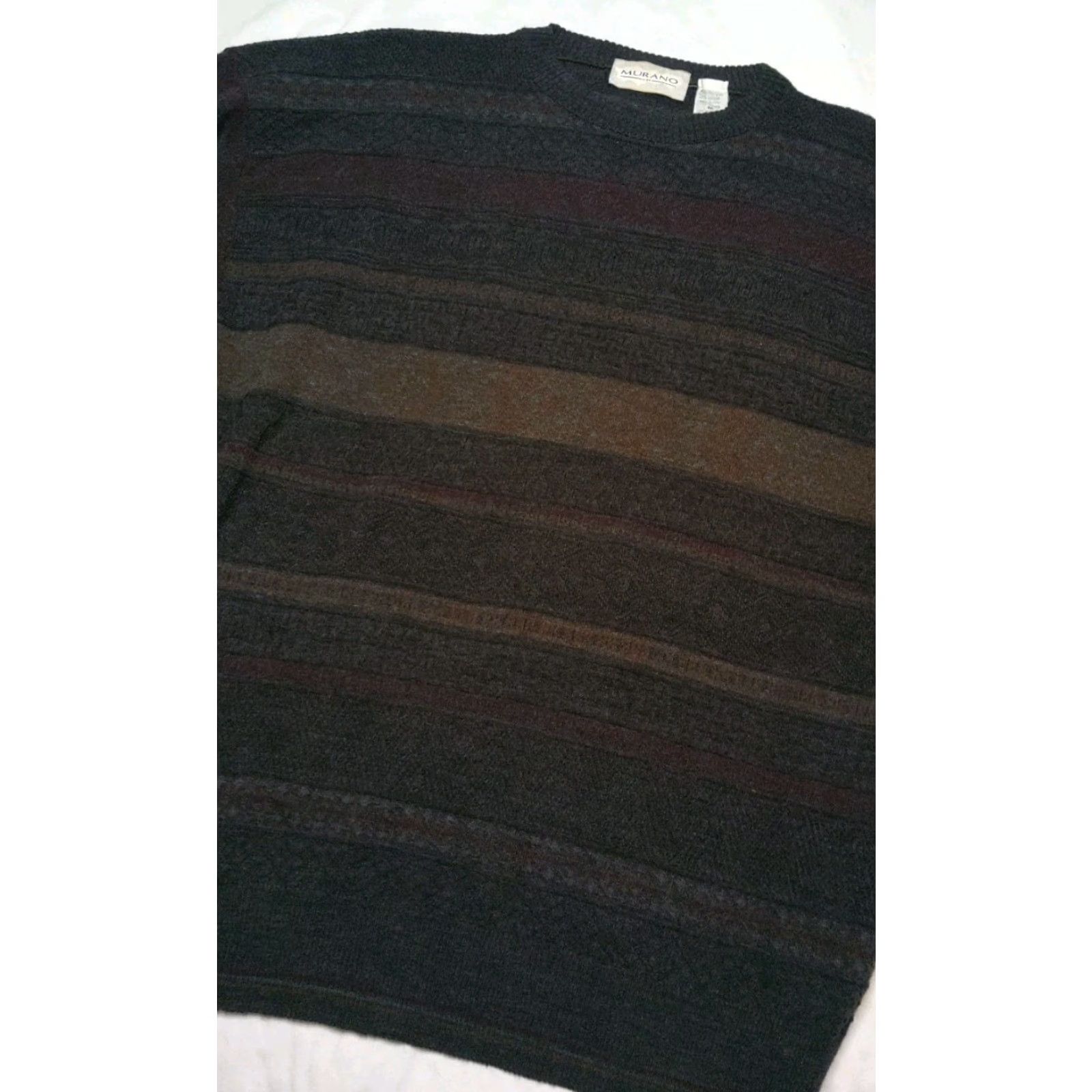 Murano Murano Men Sweater 90s VTG Wool Blend Henley Knit Plaid Multicolor M Size US M / EU 48-50 / 2 - 4 Thumbnail