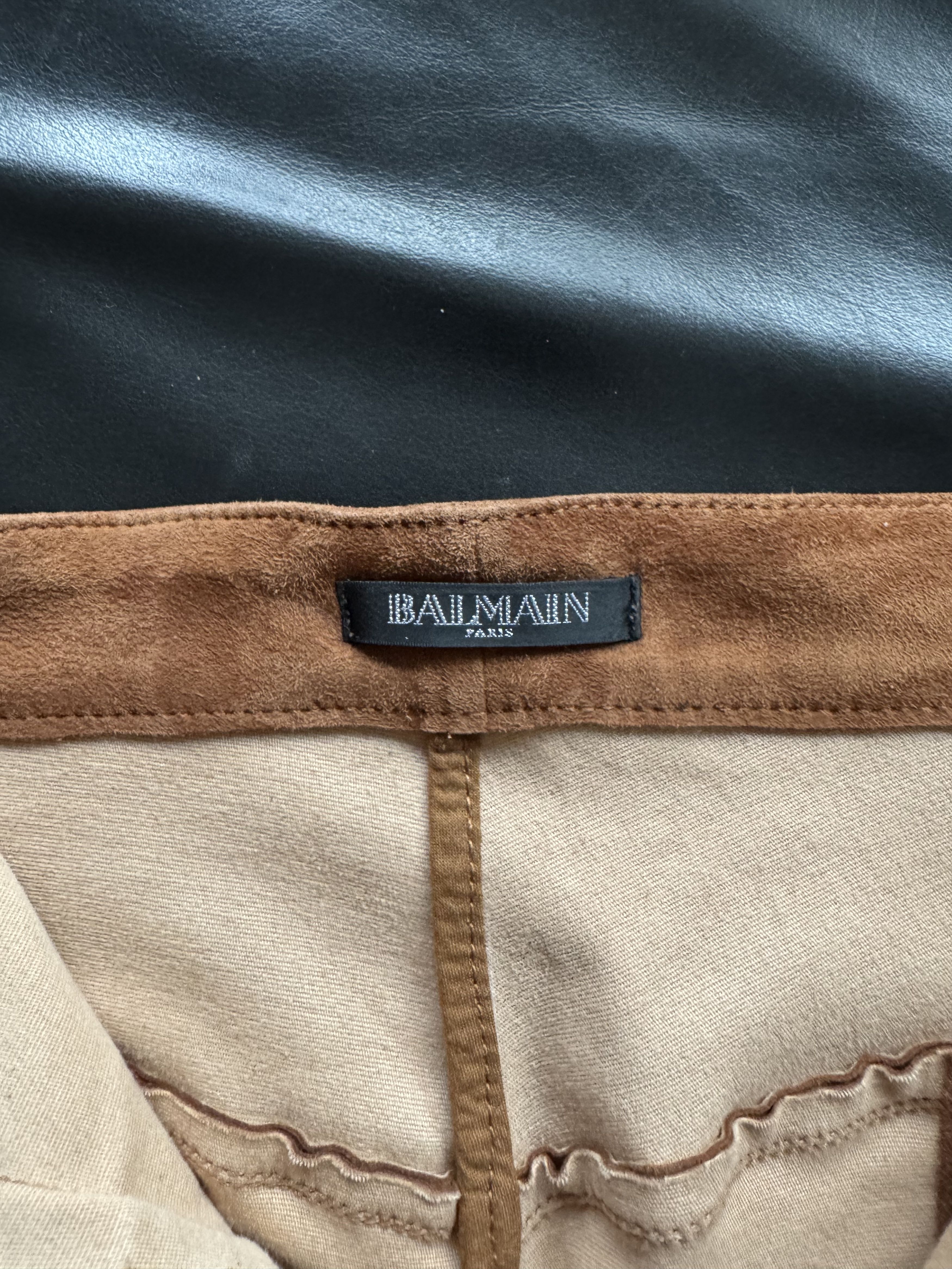 Balmain Suede High-Waist Trousers Size US 26 / EU 42 - 20 Thumbnail