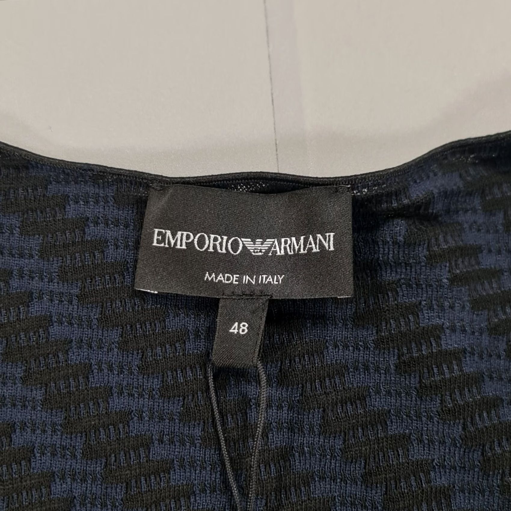 Emporio Armani Emporio Armani T Shirt Womens 16 UK IT 48 Knitted Top Short Sleeves Navy Blue Size XXL / US 16-18 / IT 52-54 - 3 Thumbnail