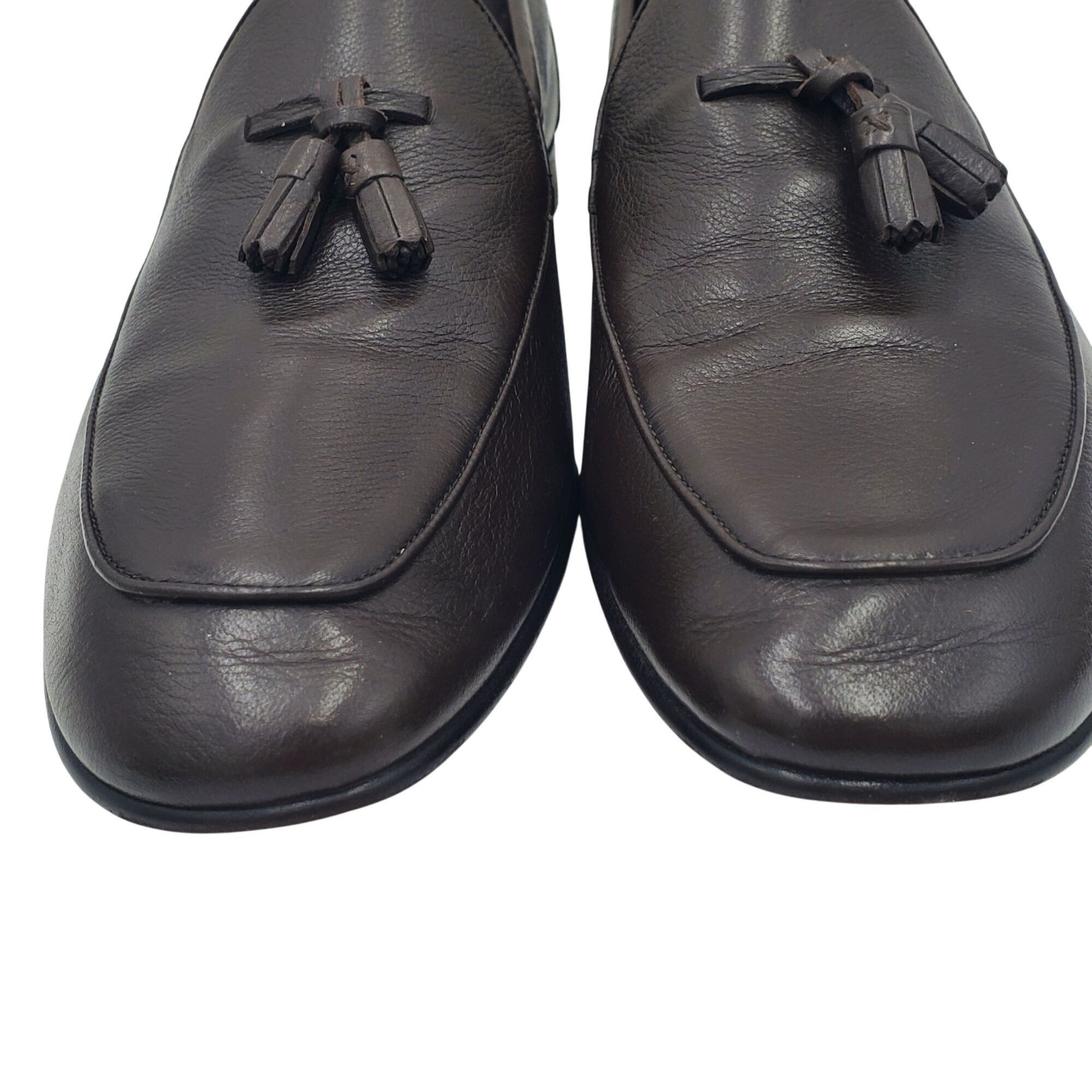 Other Italy Ermenegildo Zegna Men's Size 13US/12EU Brown leather t Size US 13 / EU 46 - 5 Thumbnail