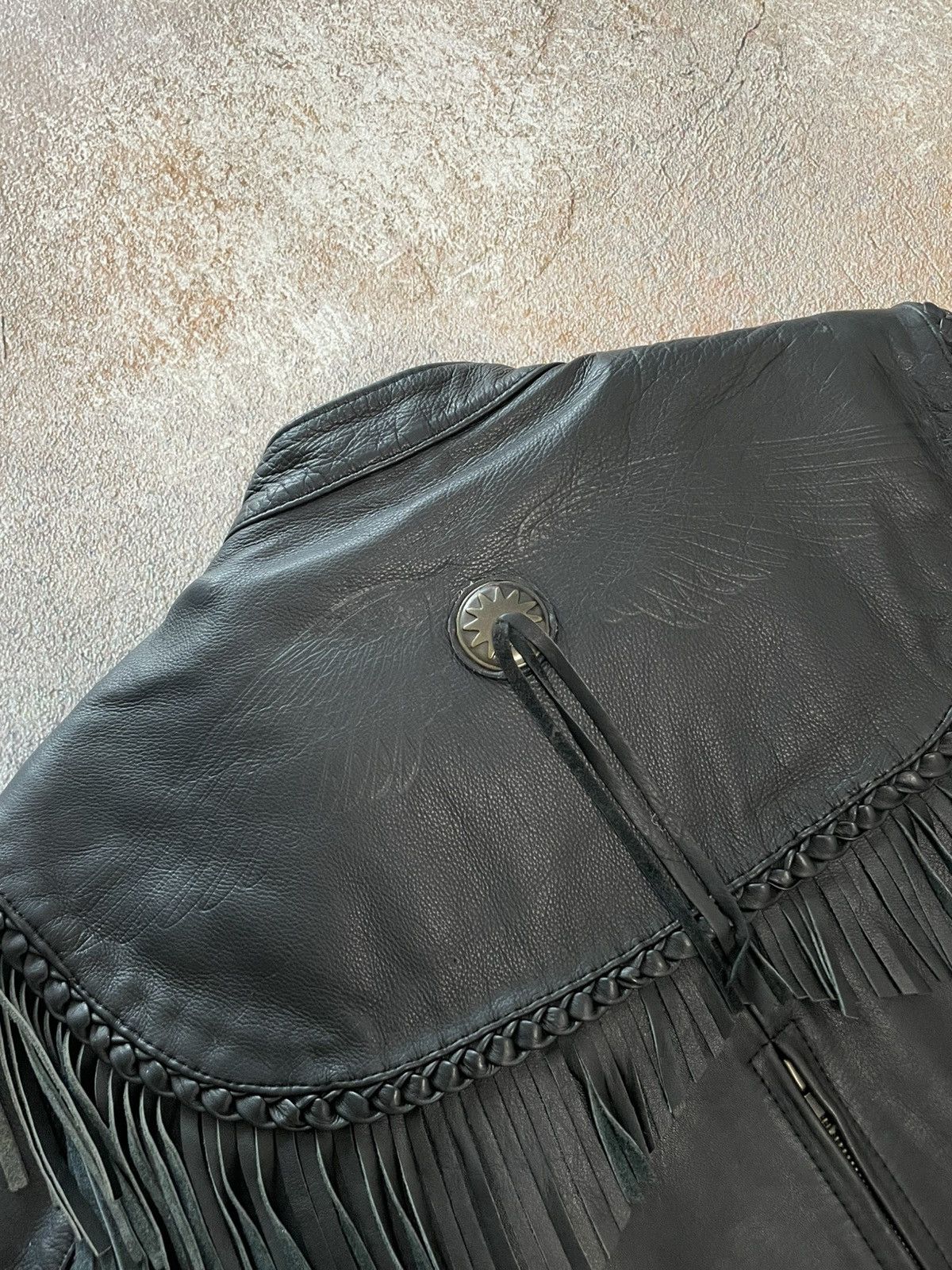 Harley Davidson Vintage Harley Davidson Willie G Fringe Leather Jacket Size M / US 6-8 / IT 42-44 - 14 Thumbnail