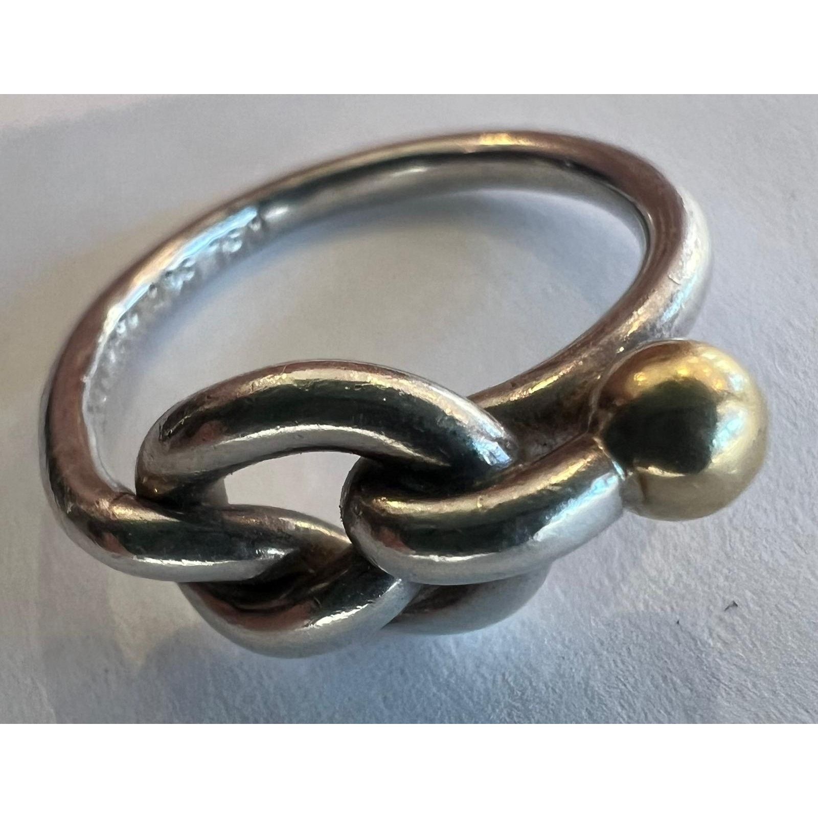 Tiffany & Co. Tiffany & Co. 925, 18K Yellow Gold Love Knot Ring Size 5.5 Size ONE SIZE - 3 Thumbnail