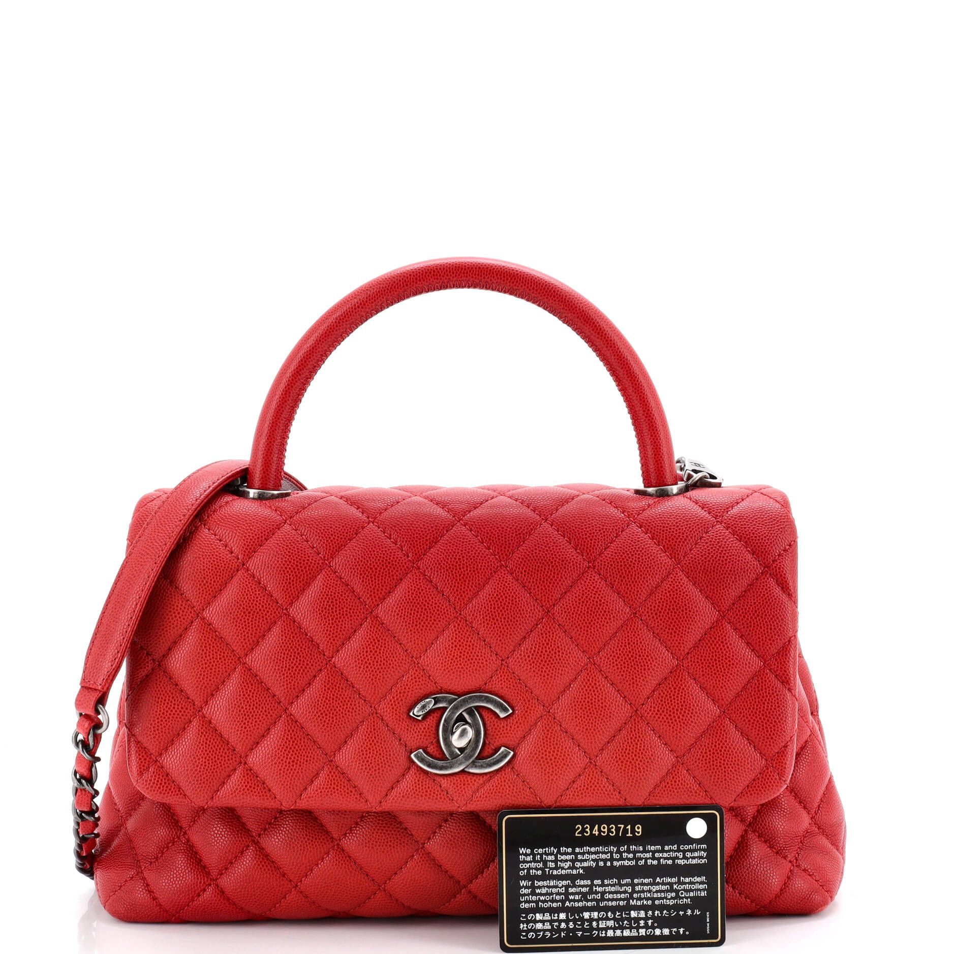 Chanel Coco Top Handle Bag Quilted Caviar Small Size ONE SIZE - 1 Thumbnail