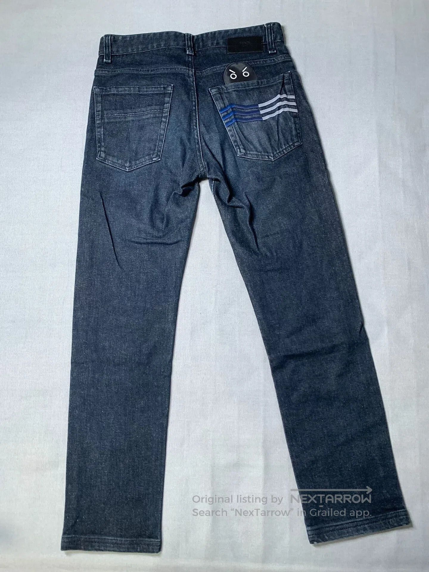 Fendi Fendi Calfskin Face Logo Washed Jeans. Size US 30 / EU 46 - 3 Thumbnail