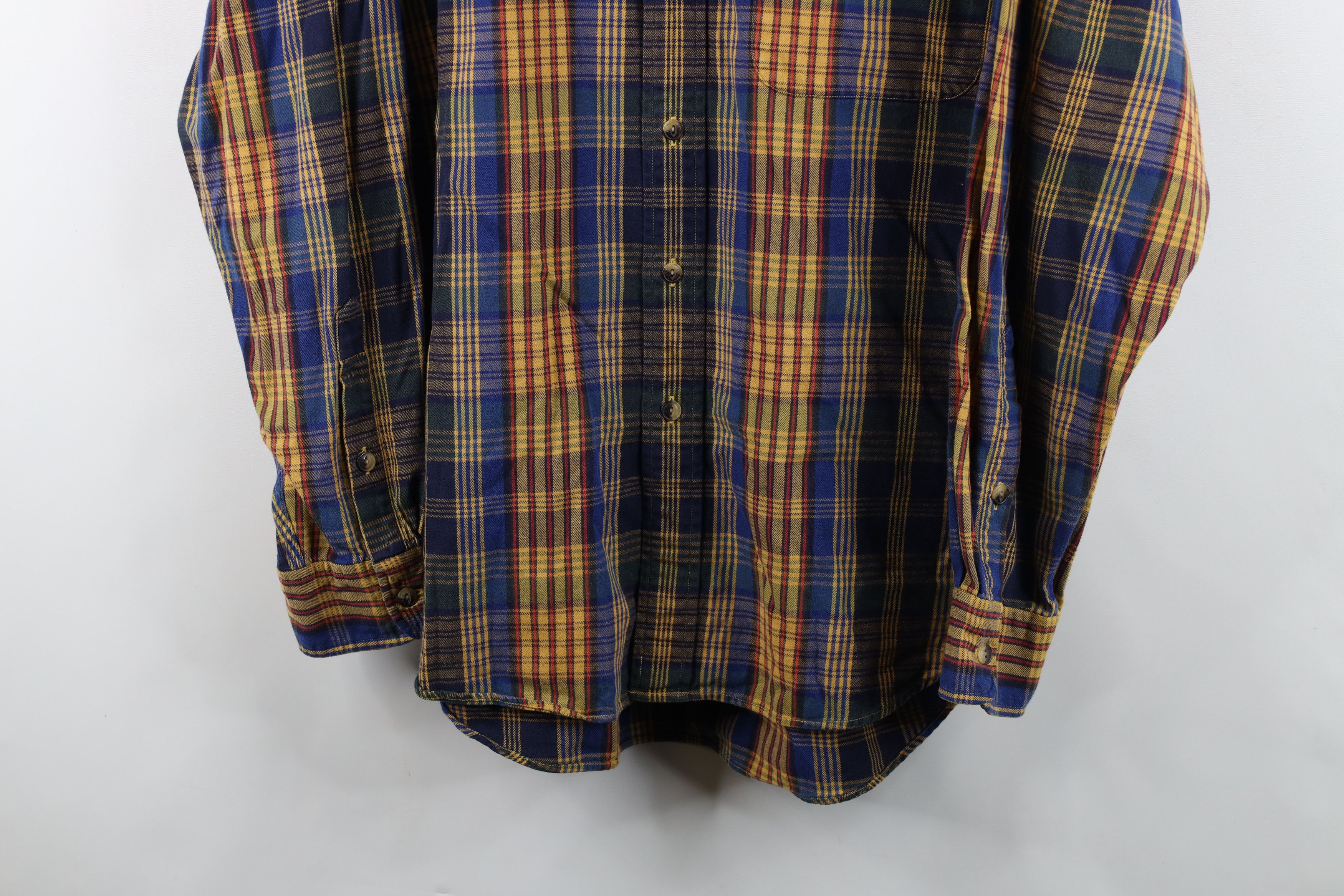 Vintage Vintage 90s Streetwear Cotton Twill Button Down Shirt Plaid Size US M / EU 48-50 / 2 - 3 Thumbnail