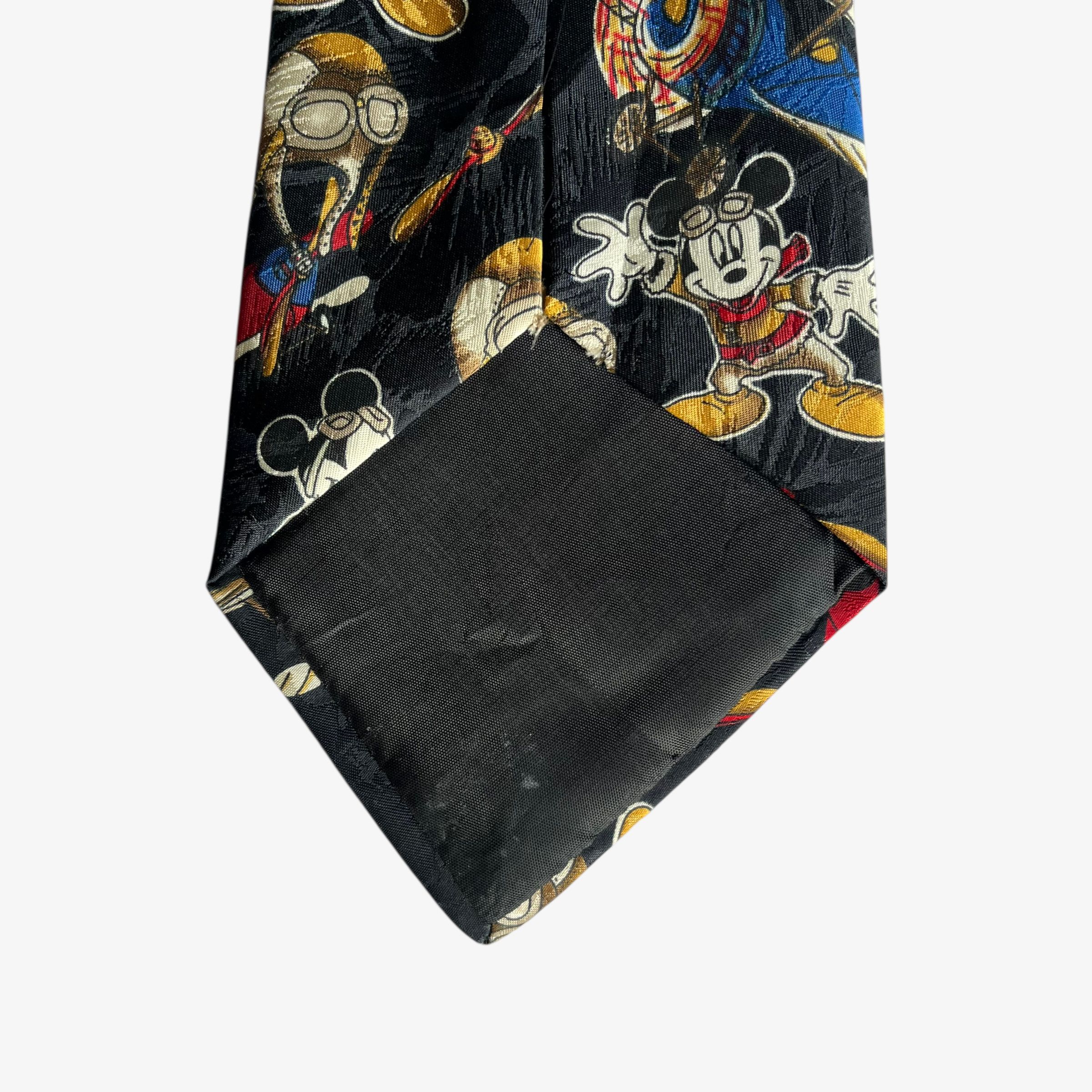 Disney Vintage 90s Disney Unlimited Mickey Mouse Aviation Print Tie Size ONE SIZE - 3 Thumbnail