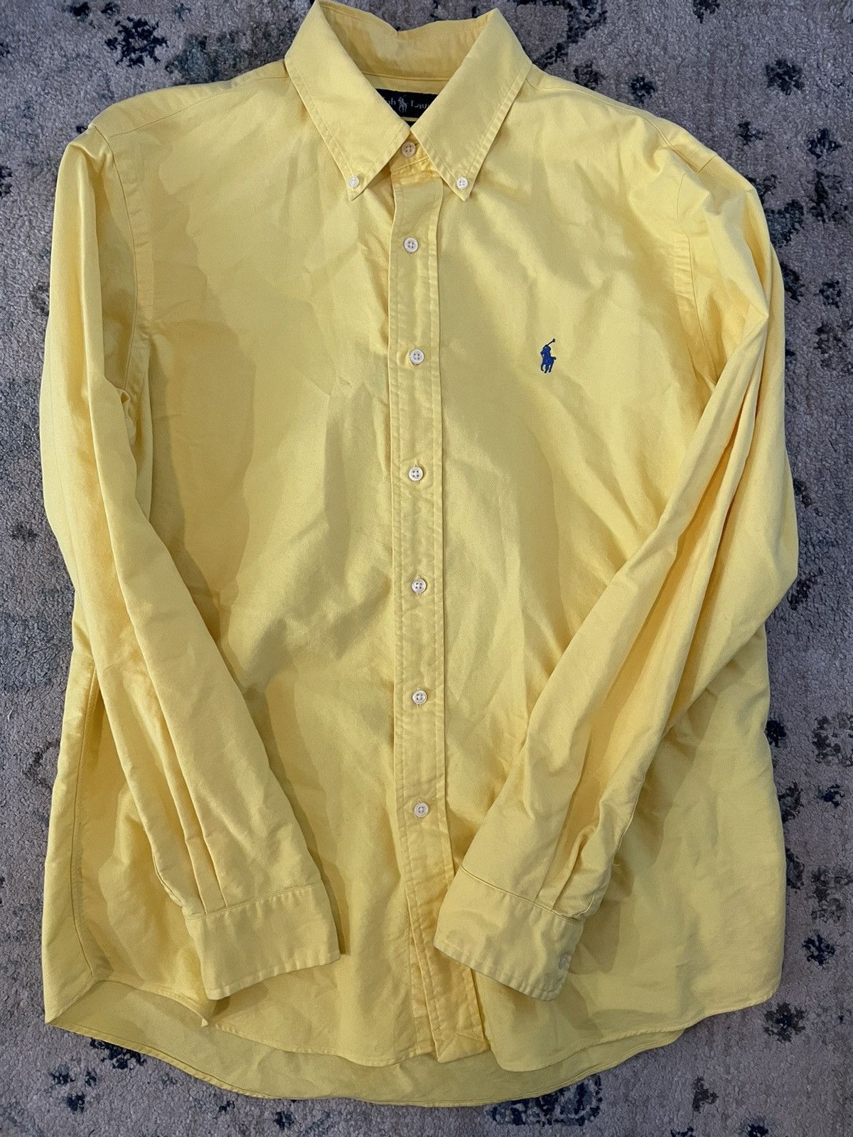 Polo Ralph Lauren × Vintage Garment Dyed Button Down Oxford Size US L / EU 52-54 / 3 - 2 Thumbnail
