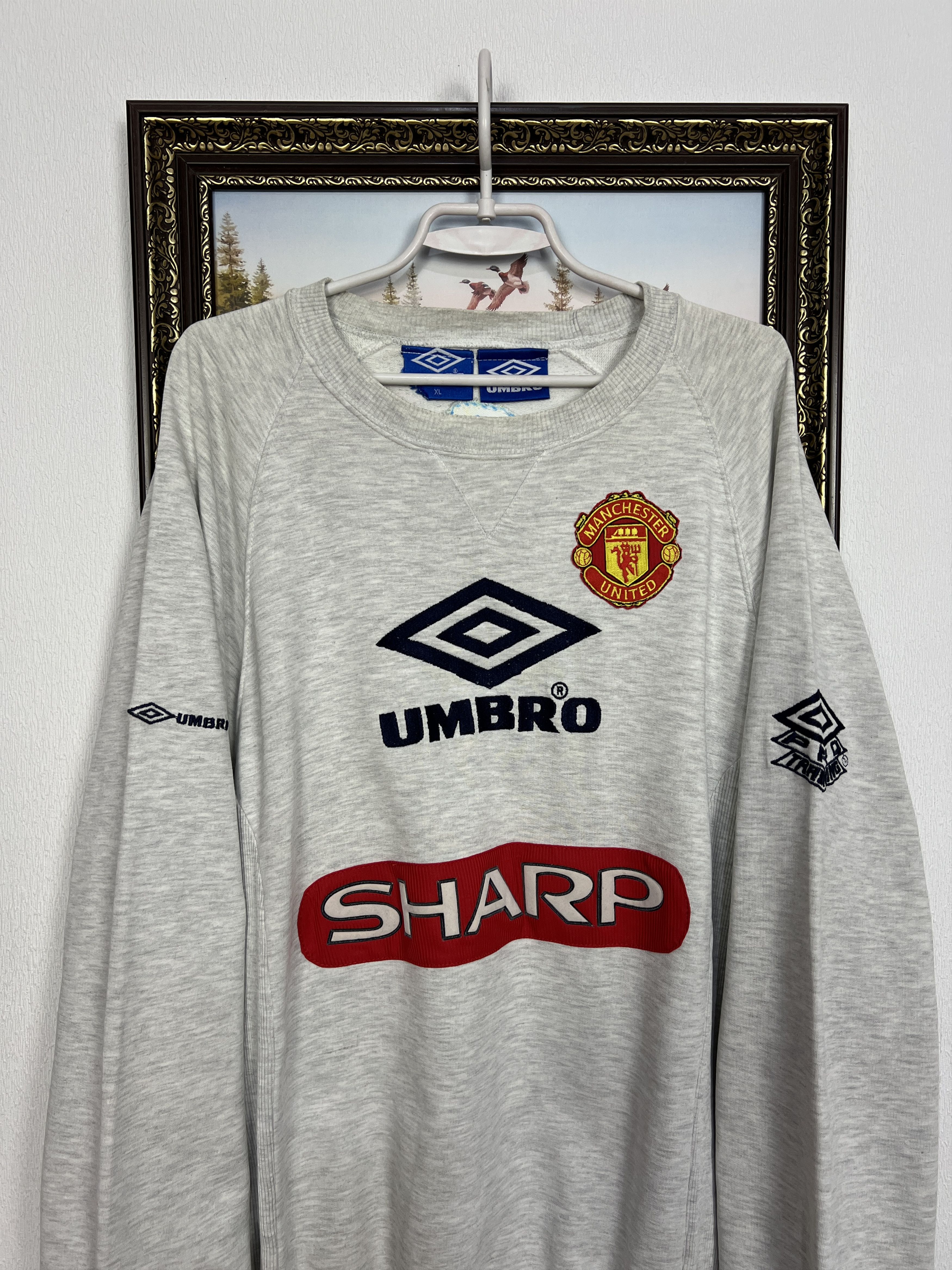 Umbro Manchester United Football Sweatshirt Track Top Crewneck Size US XL / EU 56 / 4 - 2 Thumbnail