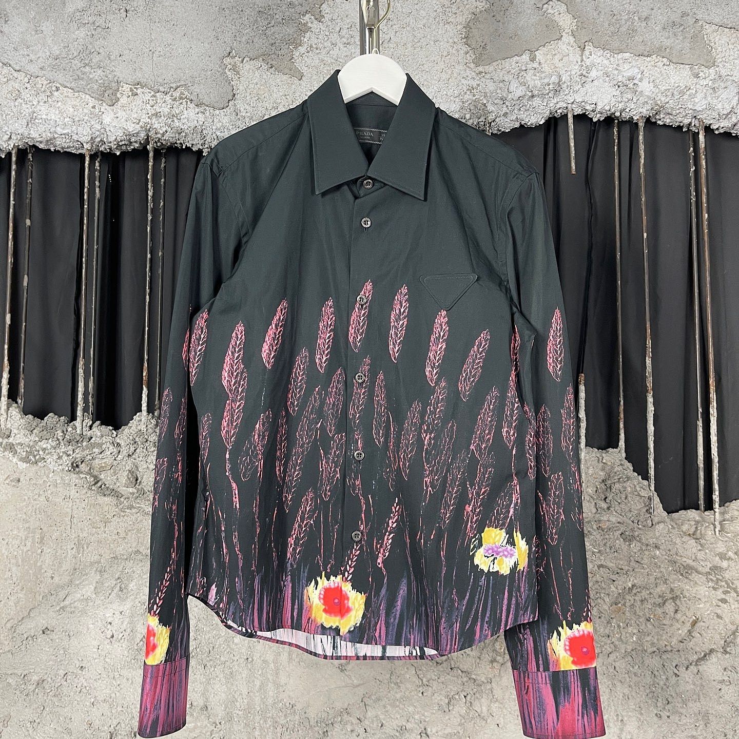 Prada Prada Floral Print Button Up Shirt Size M Size US M / EU 48-50 / 2 - 1 Thumbnail