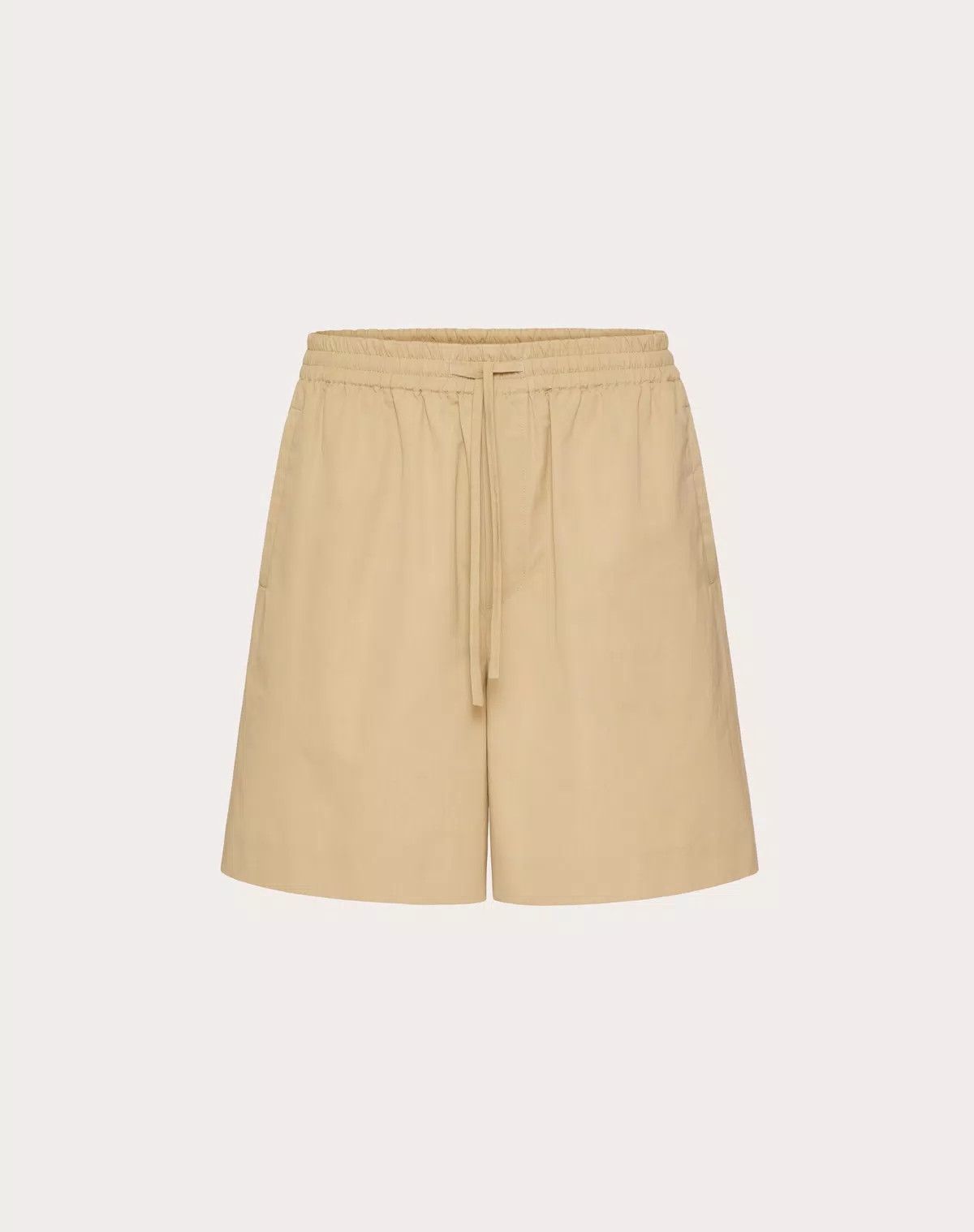 Valentino oc11z0725 Cotton Popeline Bermuda Shorts in Beige Size US 30 / EU 46 - 1 Thumbnail