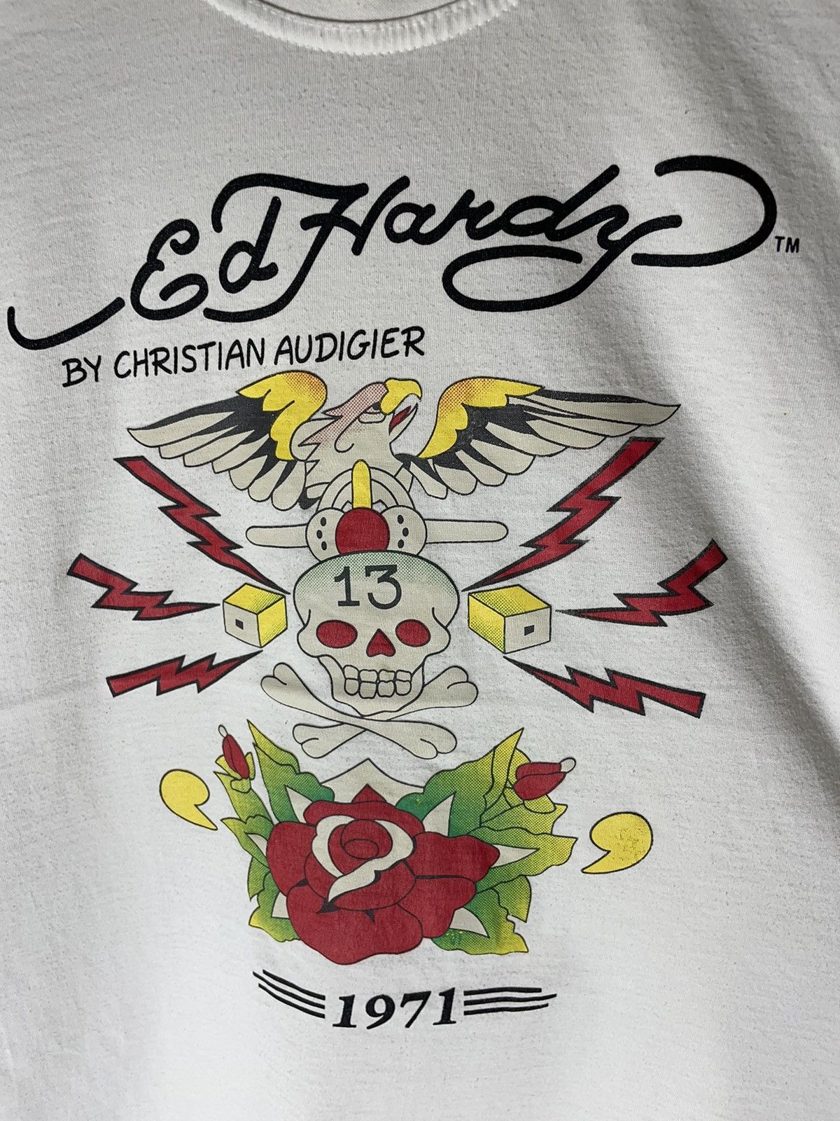 Ed Hardy × Vintage Ed hardy vintage streetwear T shirt 90s Size US XL / EU 56 / 4 - 3 Thumbnail