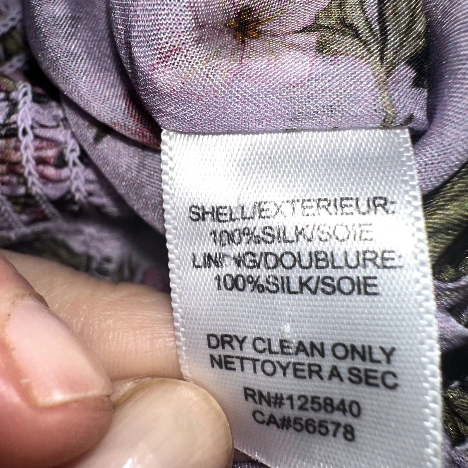 INTERMIX ELIN FLORAL 100% SILK TOP S/M