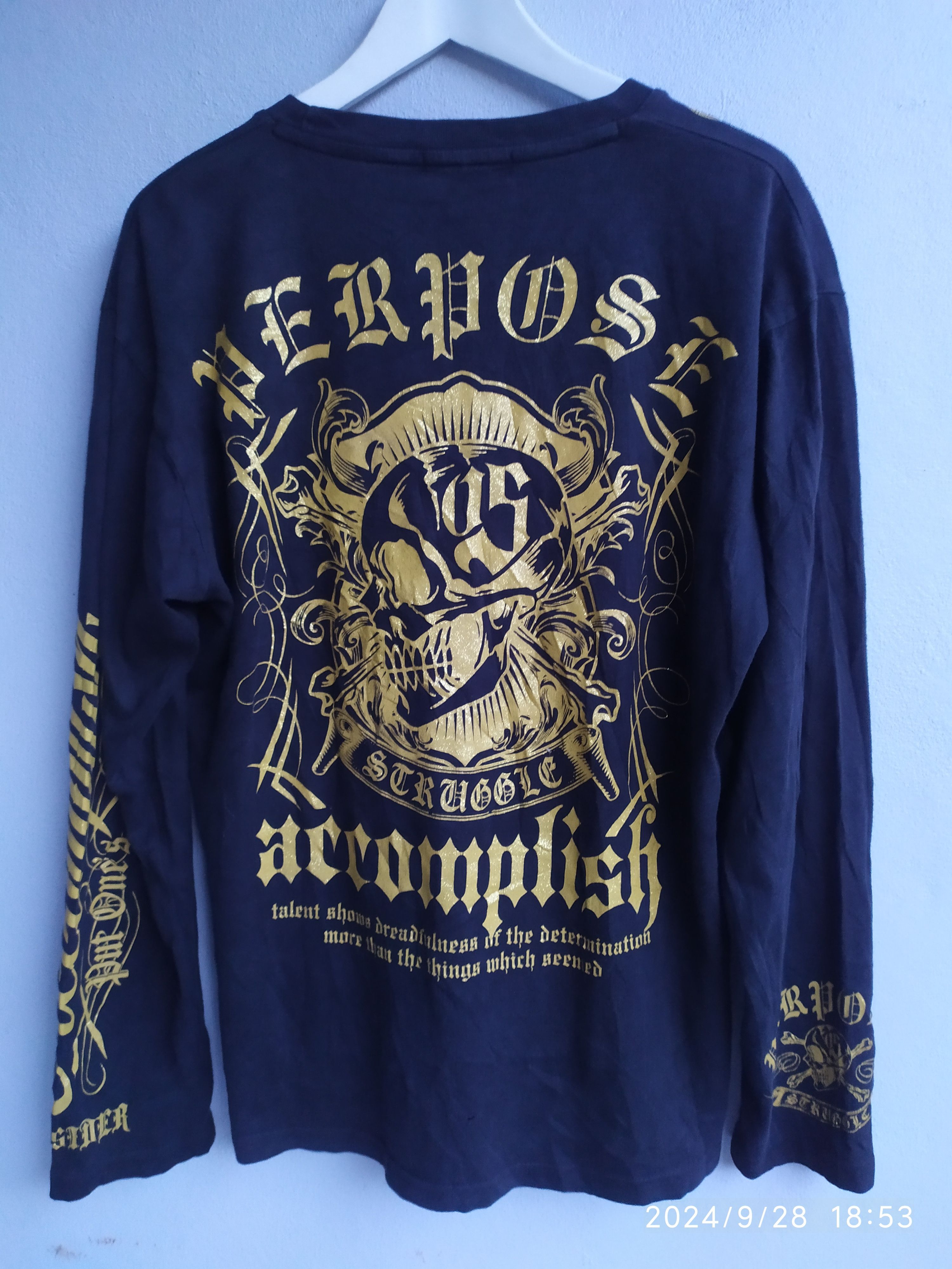 If Six Was Nine × Japanese Brand × Le Grande Bleu (L.G.B.) Japanese Remark Gear-Poem Long Sleeve isfixwasnine lgb style Size US L / EU 52-54 / 3 - 2 Thumbnail