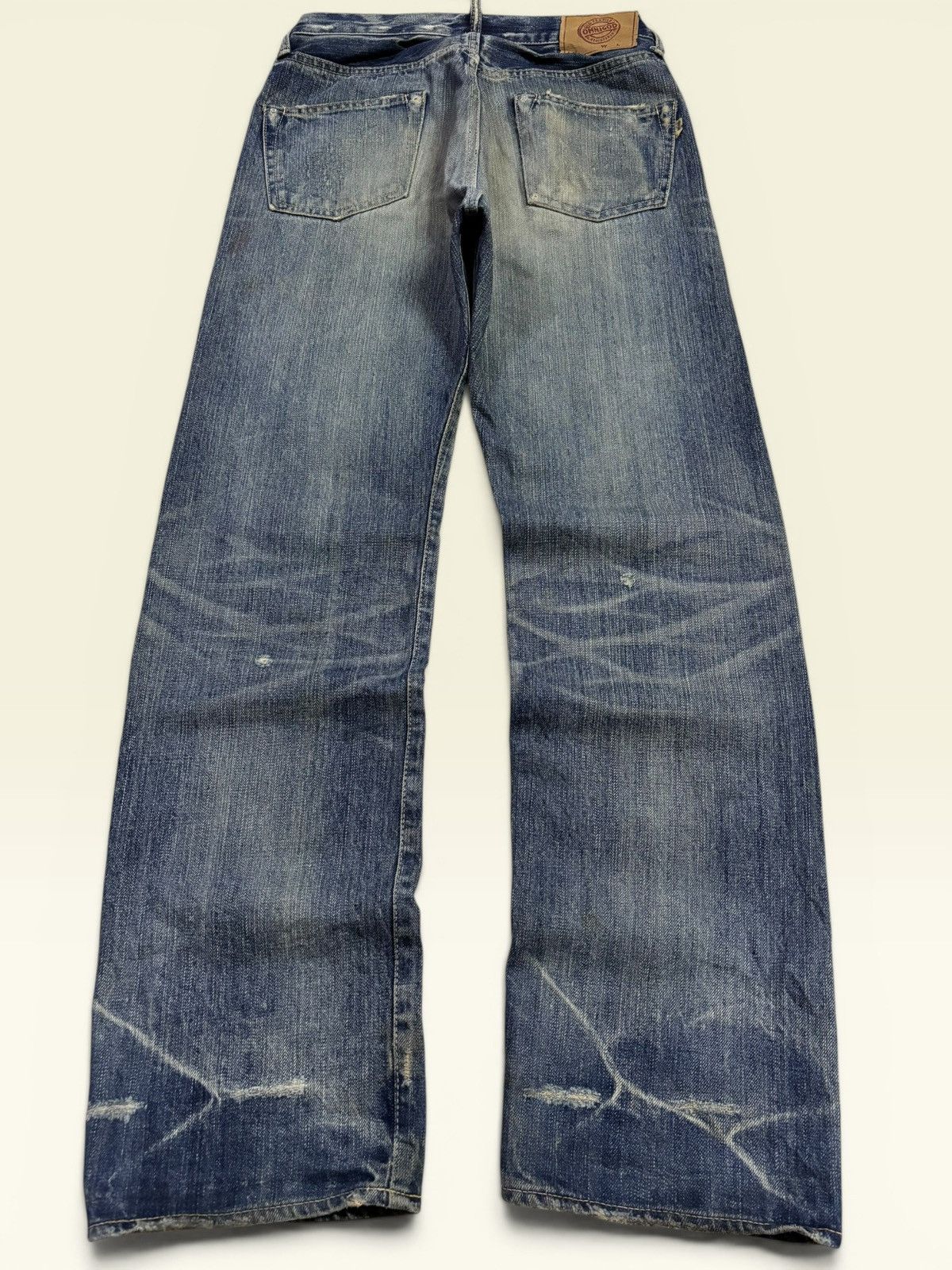Samurai Jeans Vtg Japan Omnigod Selvedge Grunge Whisker Faded Jeans Size US 29 - 3 Thumbnail