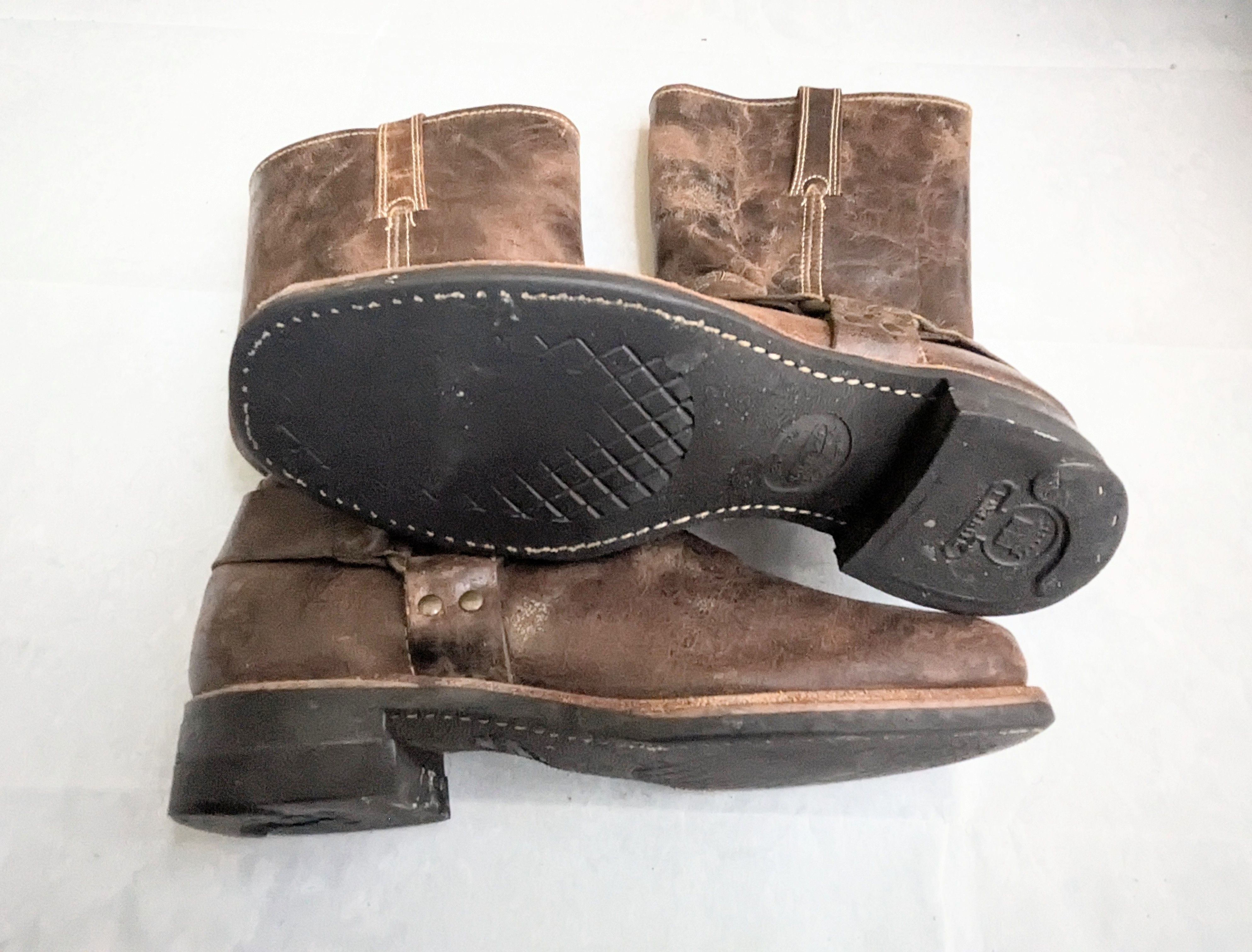 Frye Frye Harness Boots Brown 12 M Leather Size US 12 / EU 45 - 17 Thumbnail
