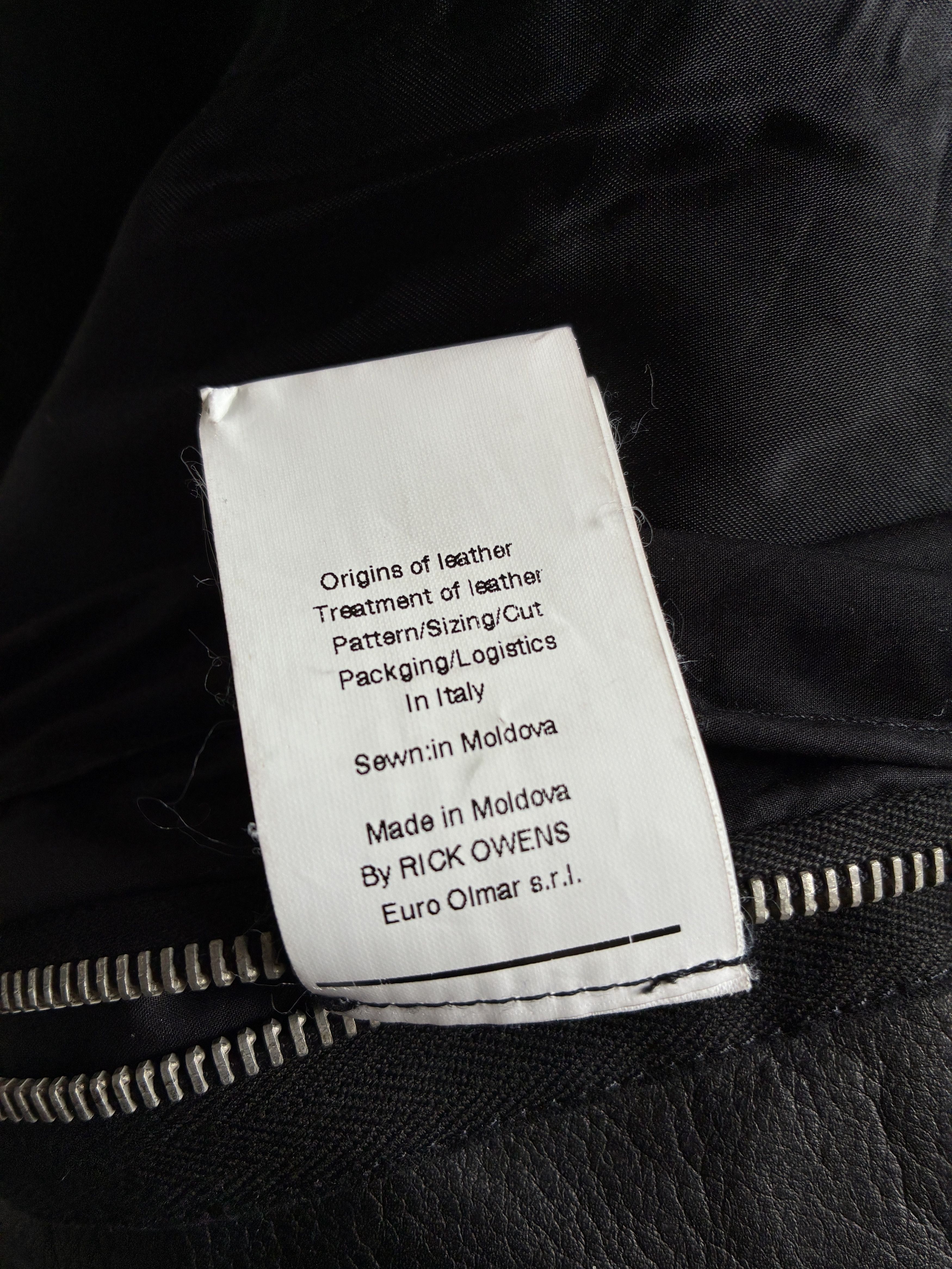 Rick Owens Intarsia Cow's Leather Jacket (Olmar & Mirta era) Size US L / EU 52-54 / 3 - 5 Thumbnail