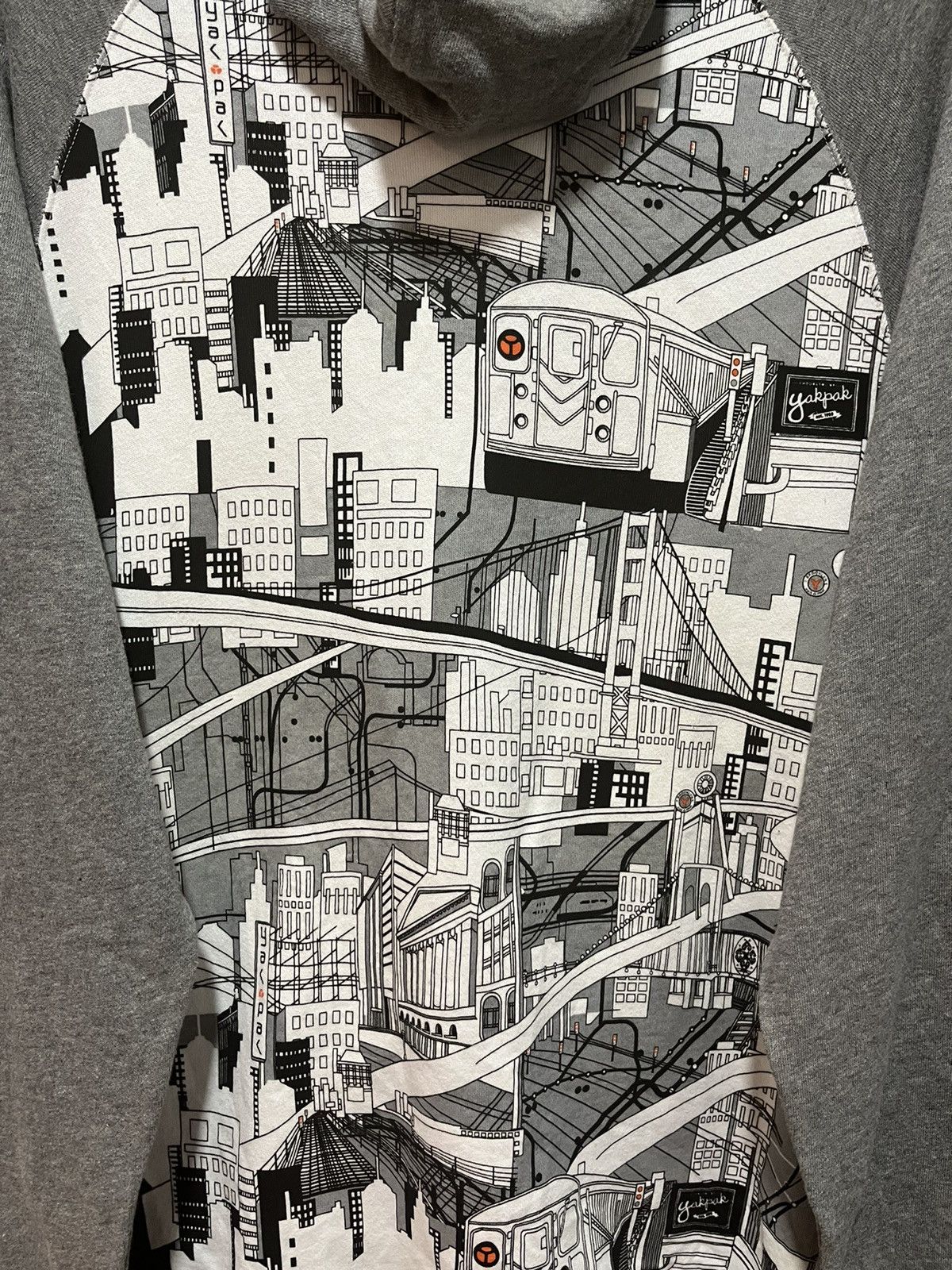 Japanese Brand Yak Pak Brooklyn NY city pattern zipper hoodie Size US M / EU 48-50 / 2 - 5 Thumbnail