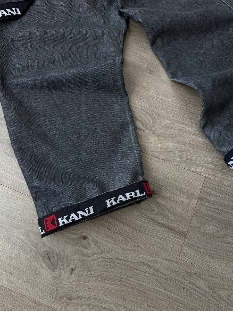 Karl Kani × Vintage Vintage Karl Kani Gray Baggy Distressed Faded Pants Size US 36 / EU 52 - 8 Thumbnail