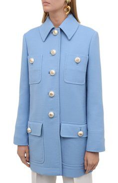 Dolce & Gabbana o1y0825 Coat in Sky Blue Size M / US 6-8 / IT 42-44 - 2 Thumbnail
