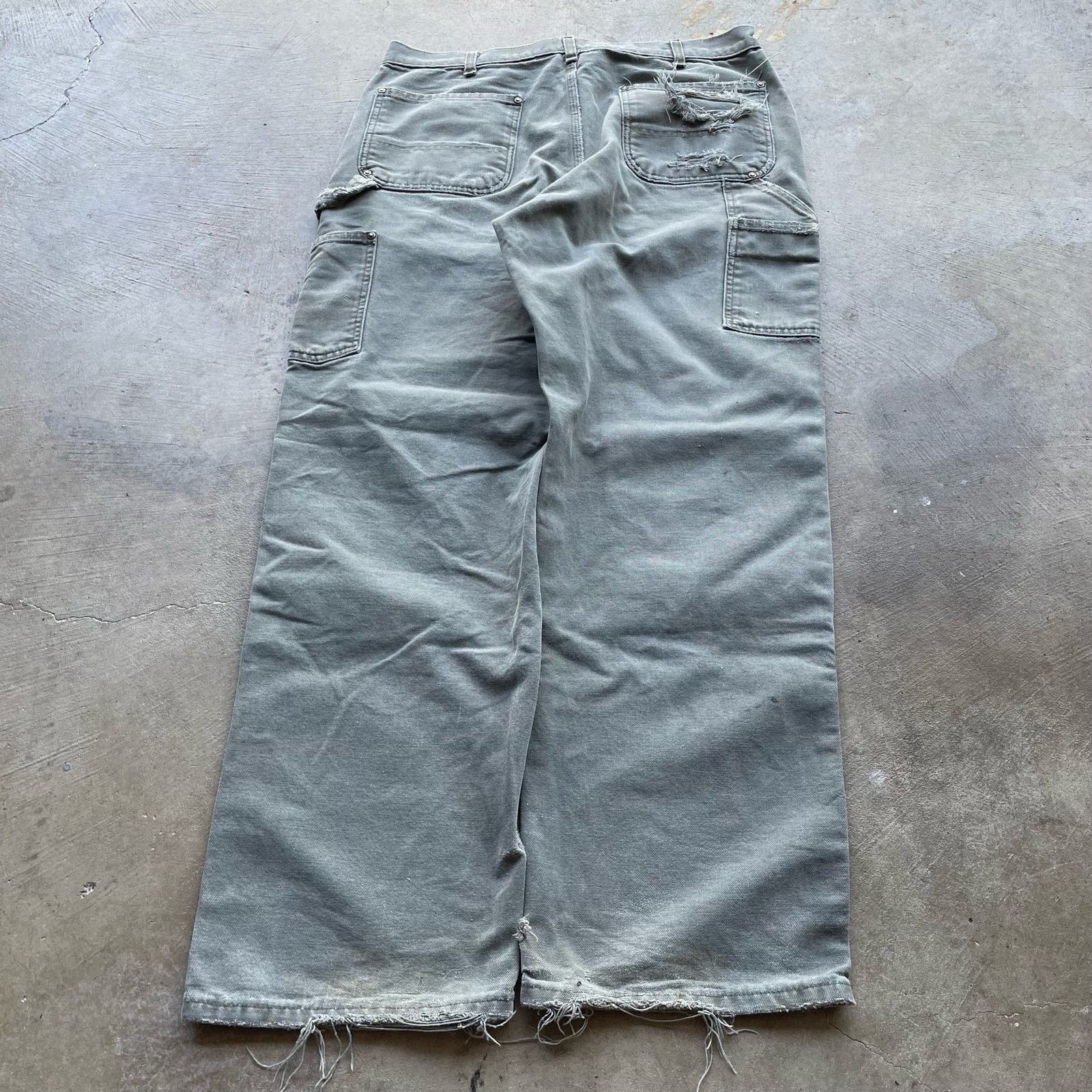 Vintage VINTAGE GREEN CARAHRTT DOUBLE KNEE PANTS 34X31 BAGGY Size US 34 / EU 50 - 2 Thumbnail