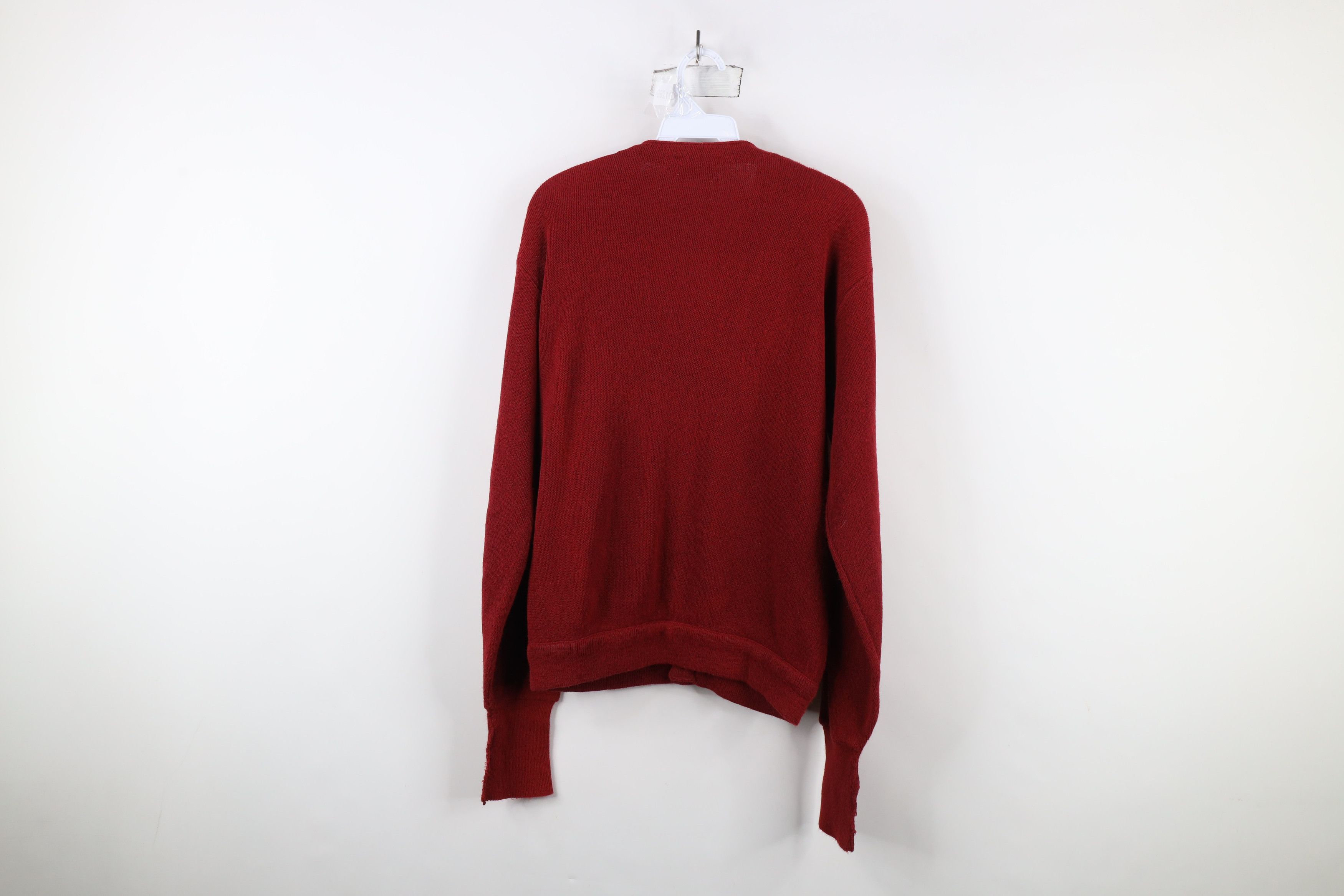Vintage Vintage 70s Streetwear Kurt Cobain Cardigan Sweater Red USA Size US L / EU 52-54 / 3 - 10 Thumbnail
