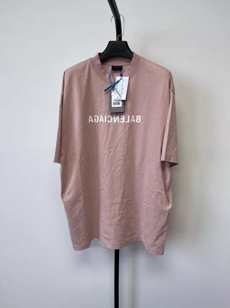 Balenciaga Monogrammed Crew Neck Pullover Short Sleeve Dro