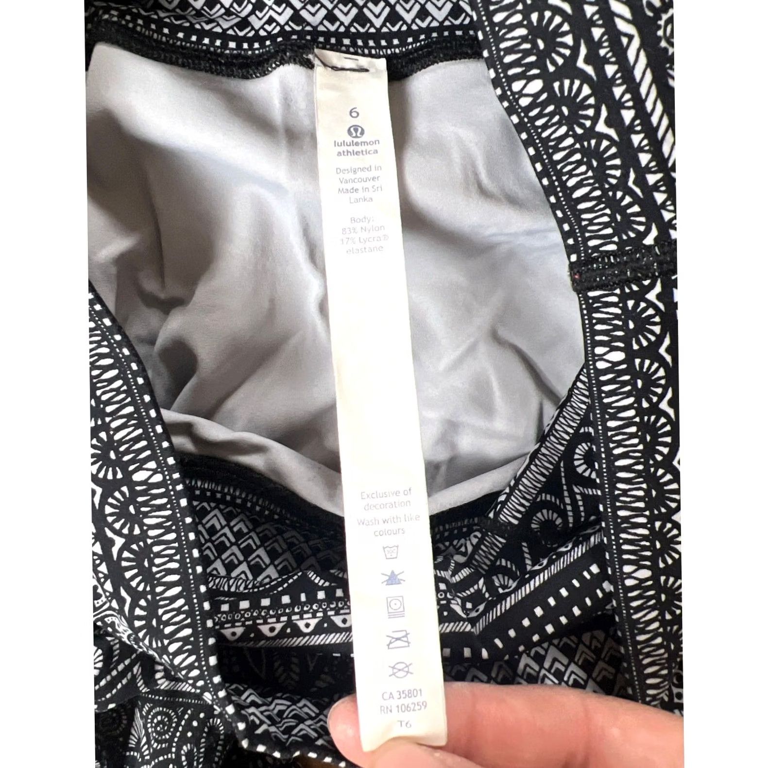 Lululemon Lululemon Wunder Under High Rise Nulux Entwined Leggings Size 6 Women Black XS? Size 28" / US 6 / IT 42 - 6 Thumbnail
