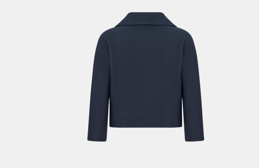 Dior o1w1db10525 221V11 V11 Cropped Jacket in Navy Blue Size L / US 10 / IT 46 - 2 Thumbnail