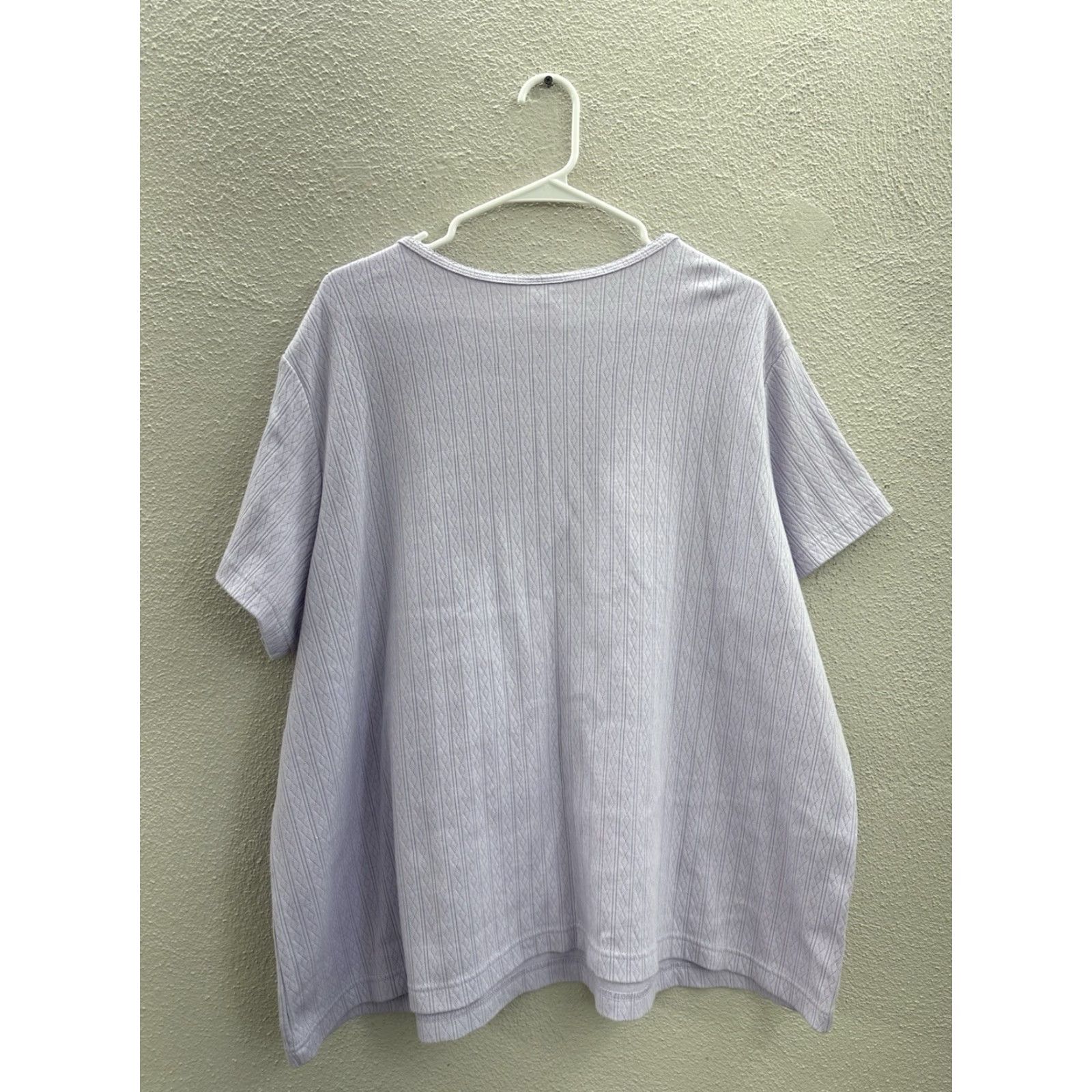 Blair VINTAGE Blair Womens Shirt Size 3XL Purple Henley Short Sleeve Size XXL / US 16-18 / IT 52-54 - 6 Thumbnail