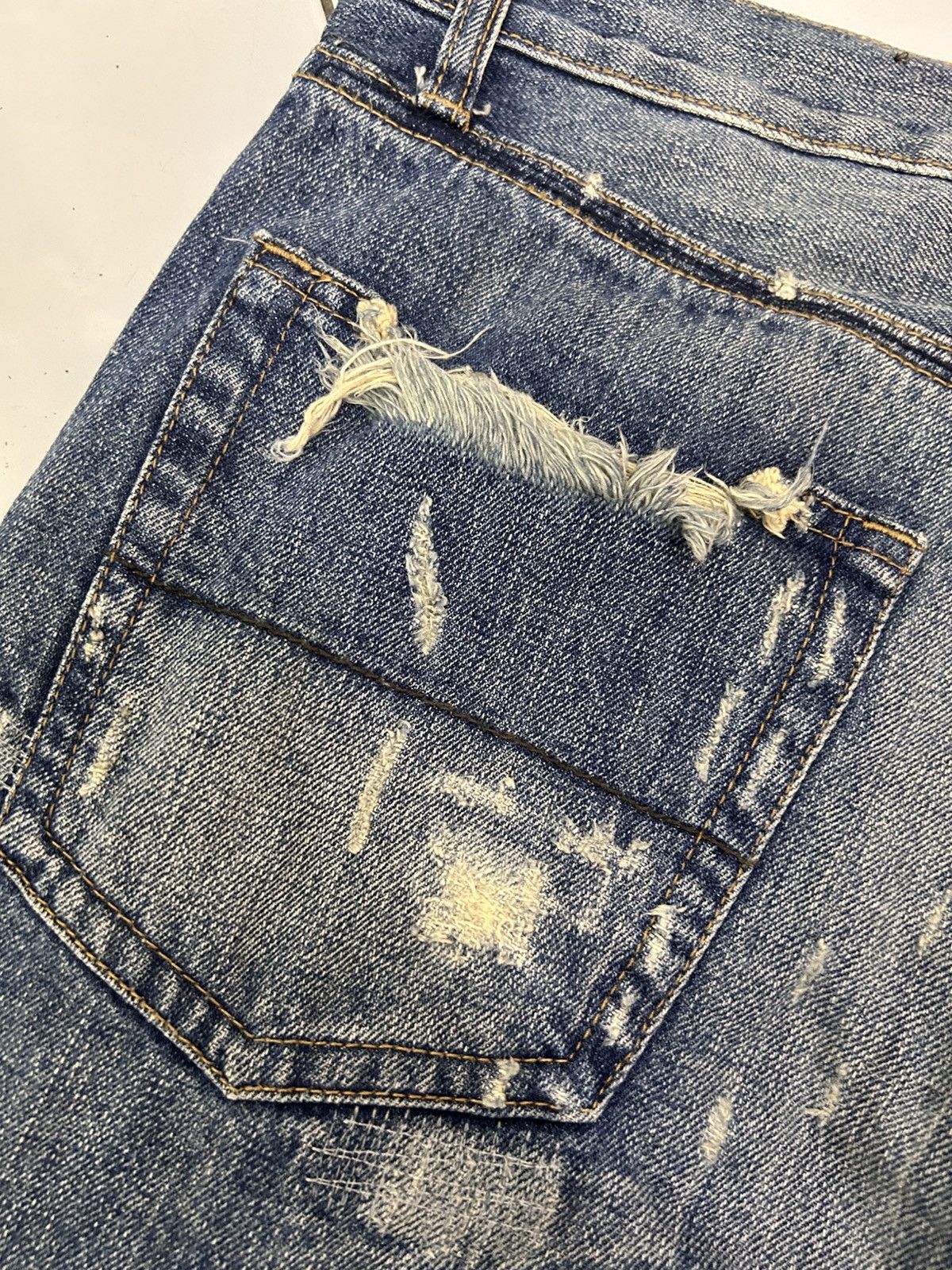 Abercrombie & Fitch × Vintage 💥 Vintage Abercrombie & Fitch Denim Distressed Punk Ripped Size US 34 / EU 50 - 23 Thumbnail