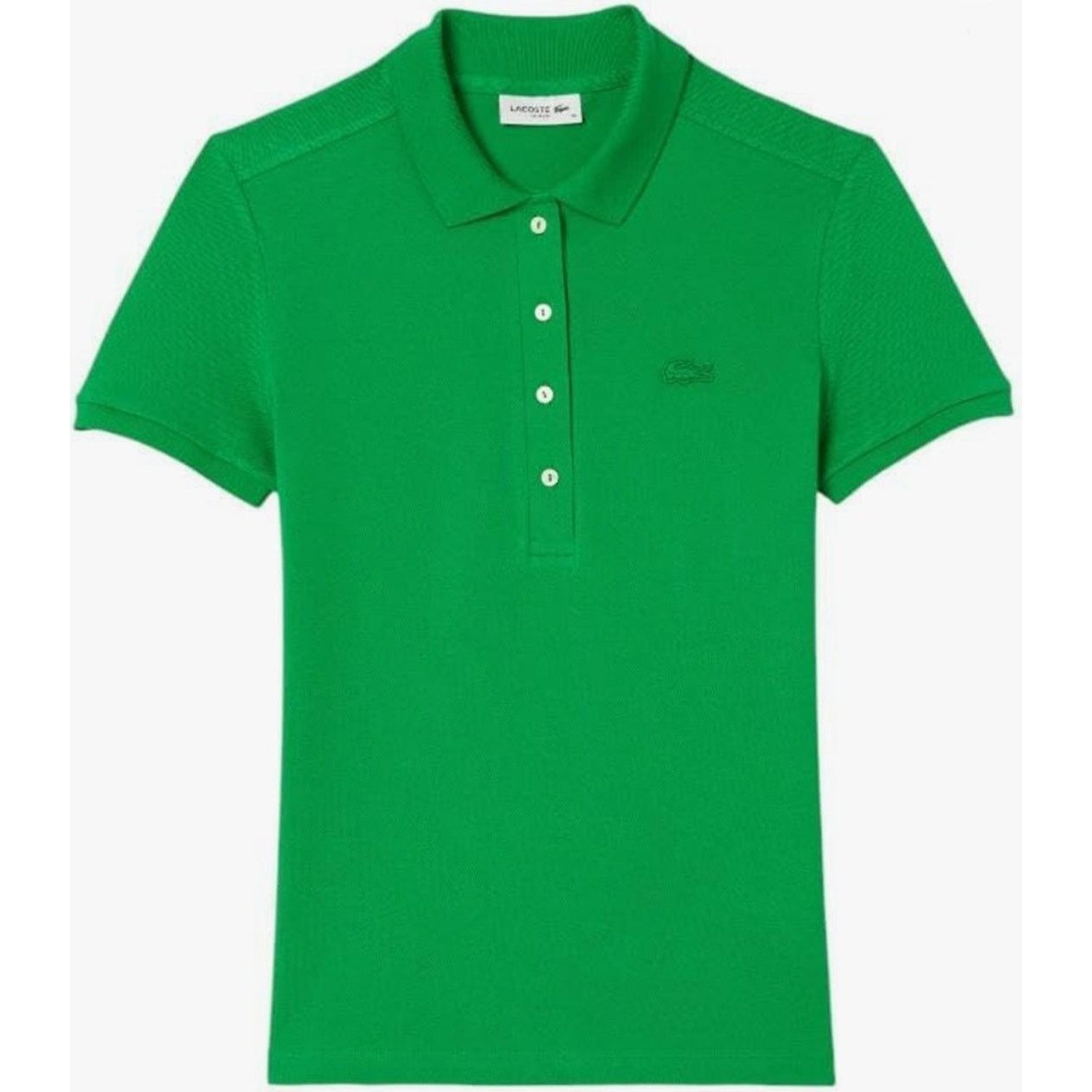 Lacoste Lacoste Women's Slim Fit Stretch Mini Pique Polo Green 10 Size L / US 10 / IT 46 - 1 Thumbnail