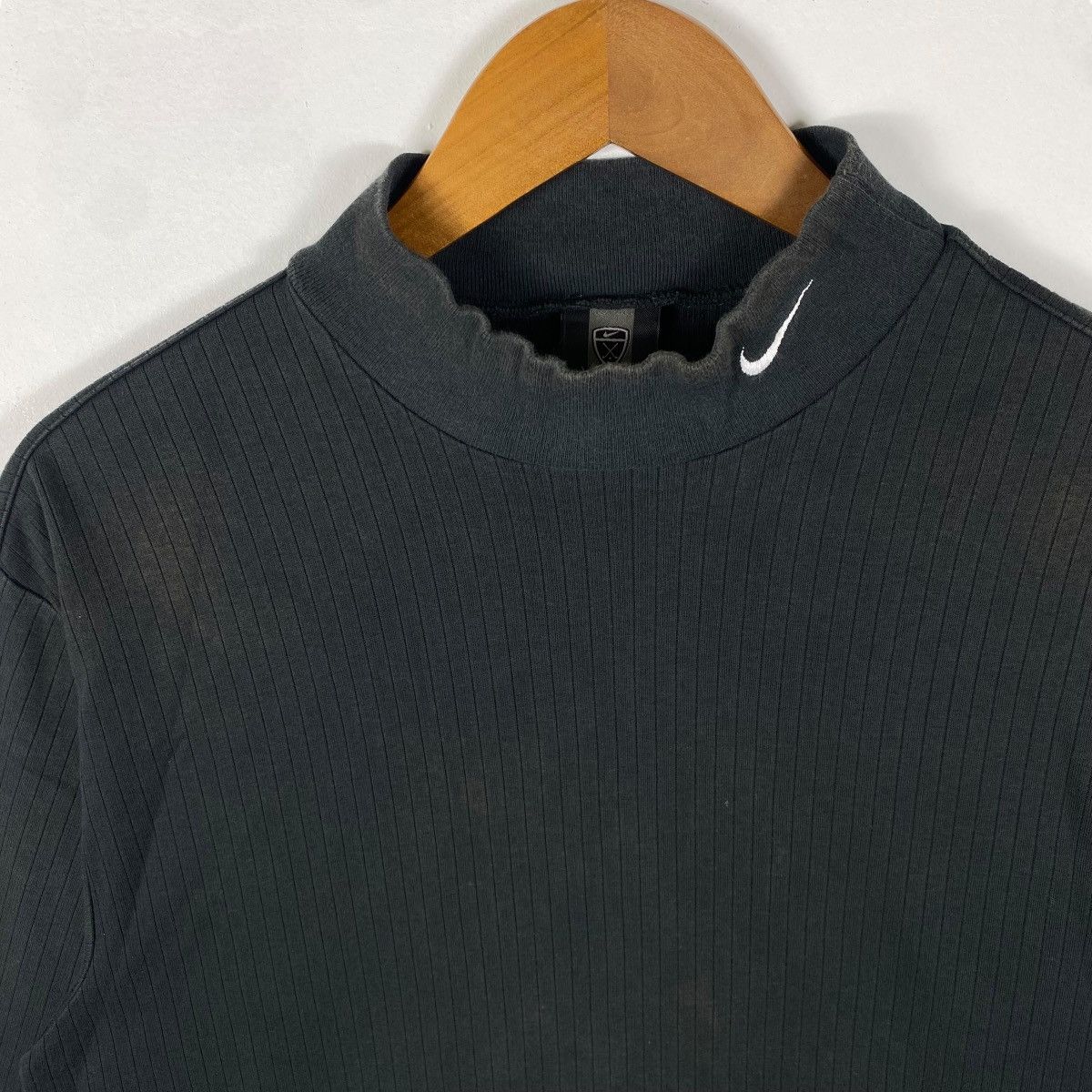Nike × Vintage Vintage 90's NIKE Small Swoosh Thermal Long Sleeve Shirt Size US M / EU 48-50 / 2 - 2 Thumbnail