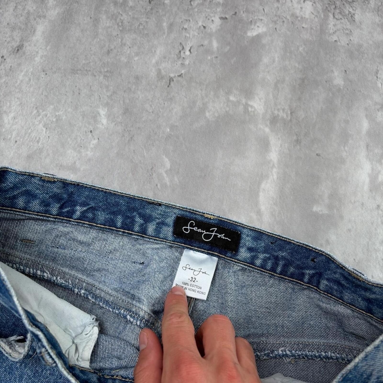 Sean John Y2K Light Wash Sean John Grunge Baggy Skater Denim Jeans Size US 32 / EU 48 - 5 Thumbnail