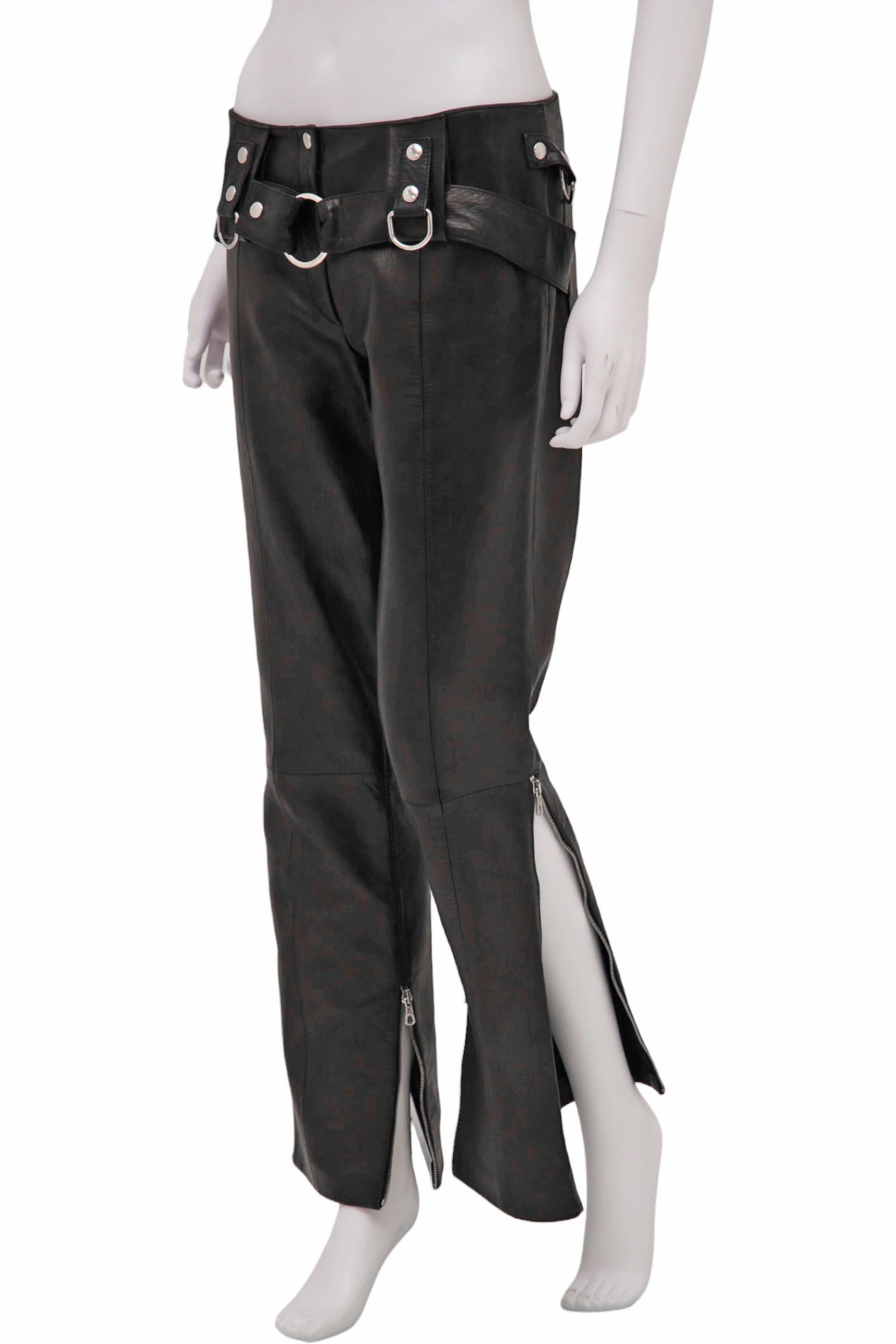 Dolce & Gabbana SS2000 Bondage Belted Leather Pants Size 28" / US 6 / IT 42 - 3 Thumbnail
