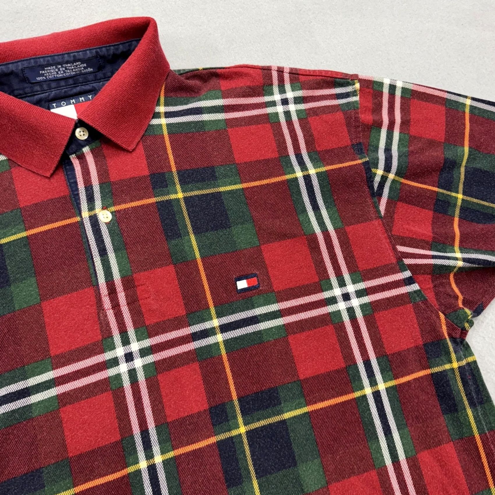 Tommy Hilfiger Tommy Hilfiger Polo Shirt Mens Medium Red Plaid 100% Cotton Short Sleeve Polo Shirt Mens Red Plaid 100% Cotton 1980s? Size US M / EU 48-50 / 2 - 2 Thumbnail