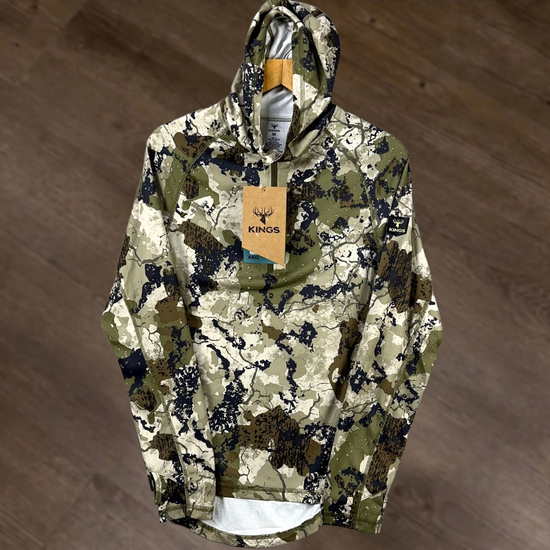 Layer 8 VINTAGE Kings Shirt Hoodie Mens Medium Green Quarter Zip Base Layer NEW Size US M / EU 48-50 / 2 - 1 Thumbnail