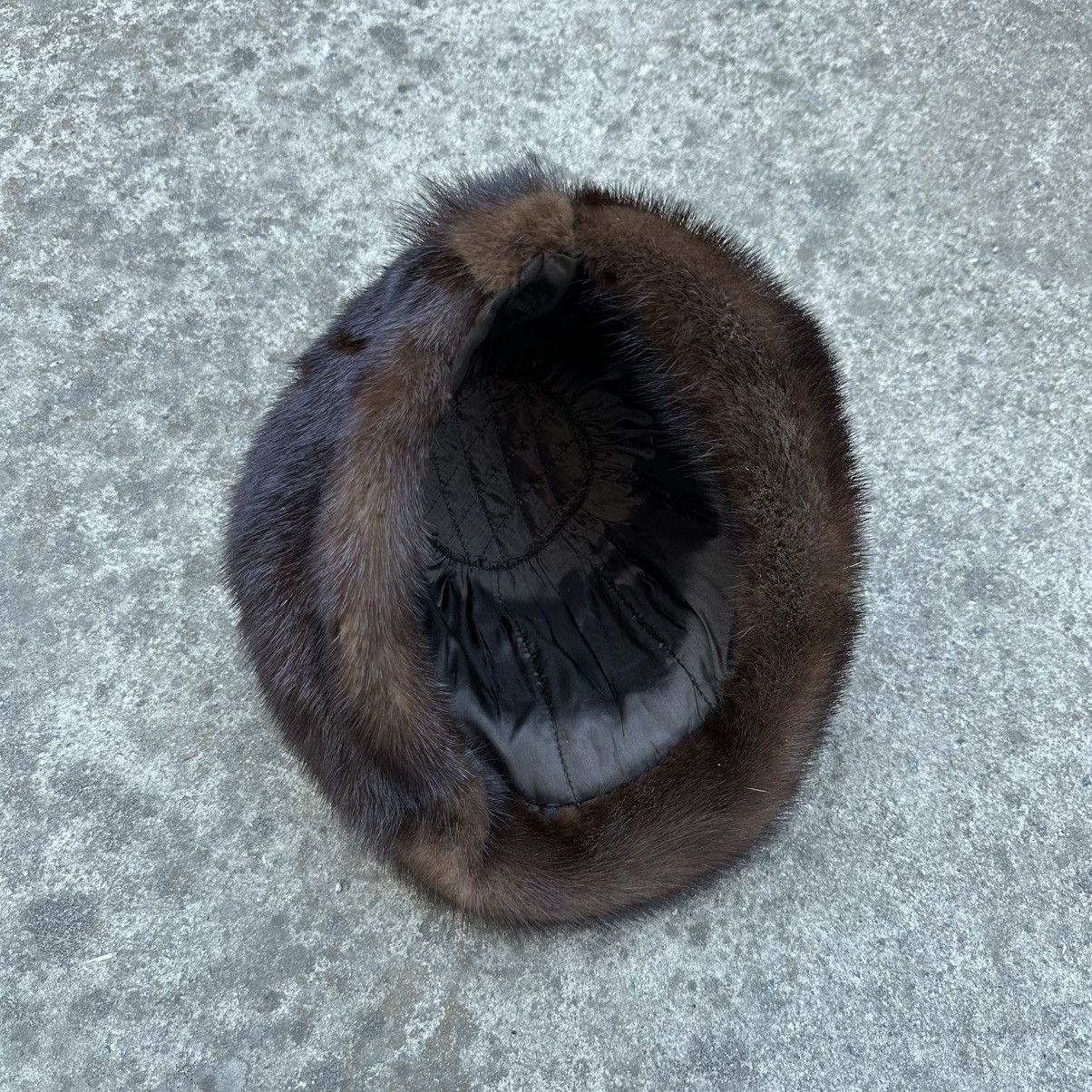 Riot Society Vintage Real Fur Antique Hat Cap 80s Y2K USA Size ONE SIZE - 5 Thumbnail
