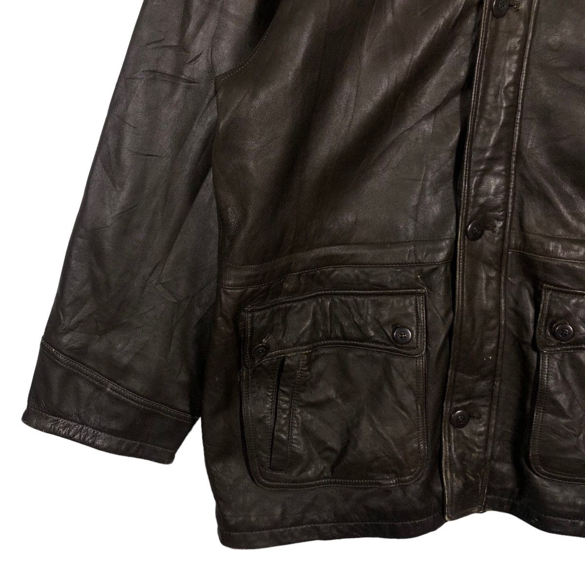 Japanese Brand 🔥90’s Biker Genuine Leather Jacket Allen Jolly Issey Miyake Size US L / EU 52-54 / 3 - 7 Thumbnail