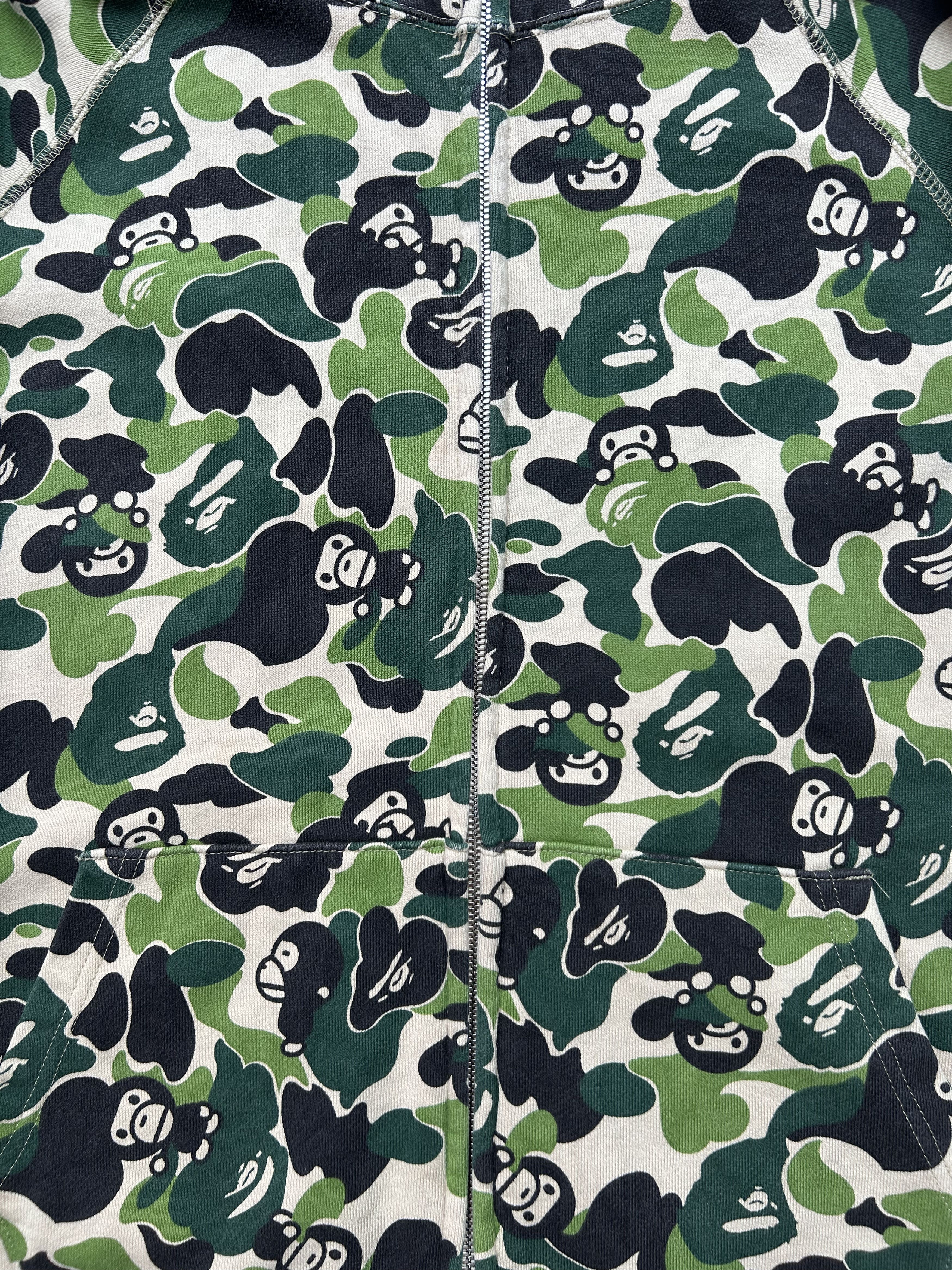 Bape BAPE OG Baby Milo Green “ABC Camo” Full Zip Hoodie [Size S] Size US S / EU 44-46 / 1 - 2 Thumbnail