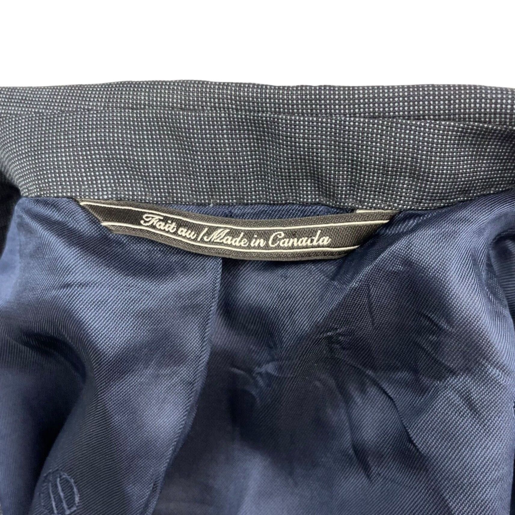 David Donahue VINTAGE David Donahue Blazer Navy Blue 40S 100% Wool Two-Button Single-Breasted Notch Lapel Men’s Jacket Short Regular Size 40R - 6 Thumbnail