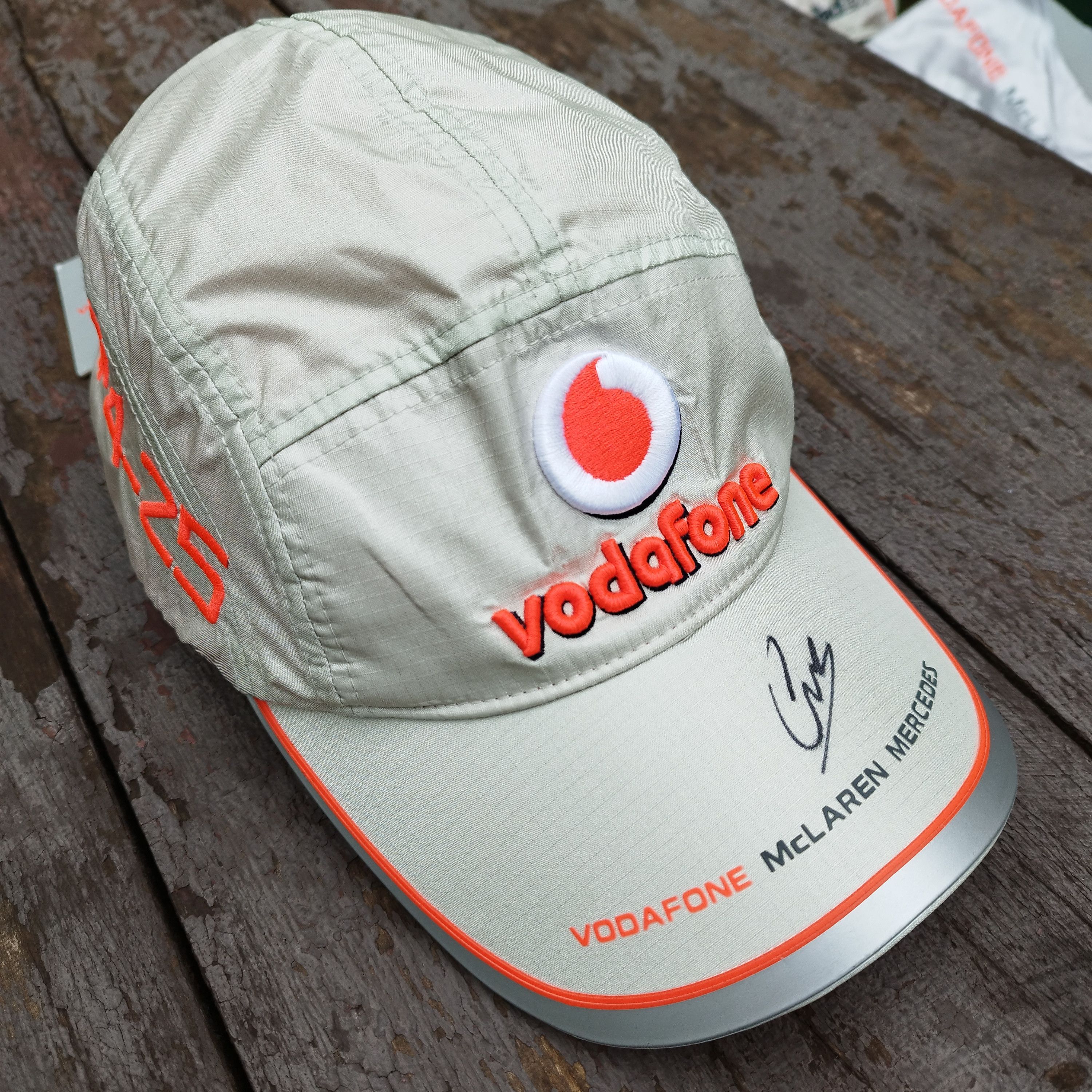 Formula 1 Lewis Hamilton Hand-Signed Vodafone McLaren Mercedes F1 Cap Size ONE SIZE - 2 Thumbnail